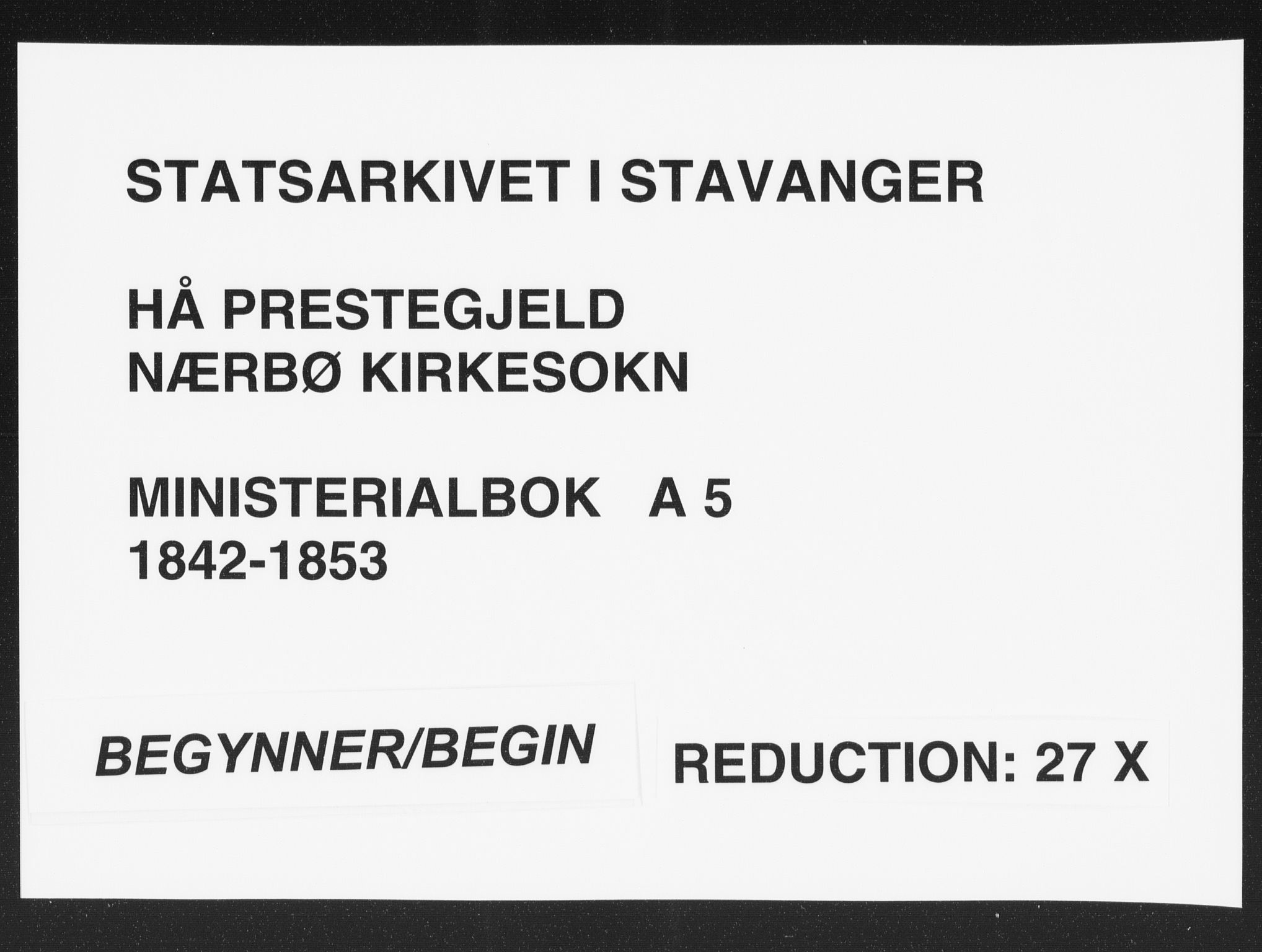 Hå sokneprestkontor, SAST/A-101801/001/30BA/L0006: Ministerialbok nr. A 5, 1842-1853