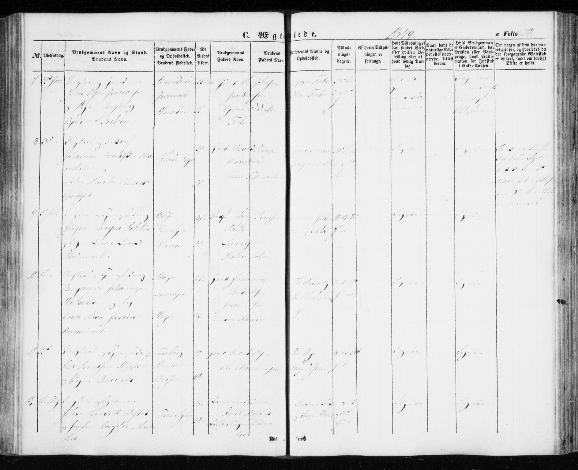 Ministerialprotokoller, klokkerbøker og fødselsregistre - Sør-Trøndelag, SAT/A-1456/606/L0291: Ministerialbok nr. 606A06, 1848-1856, s. 210