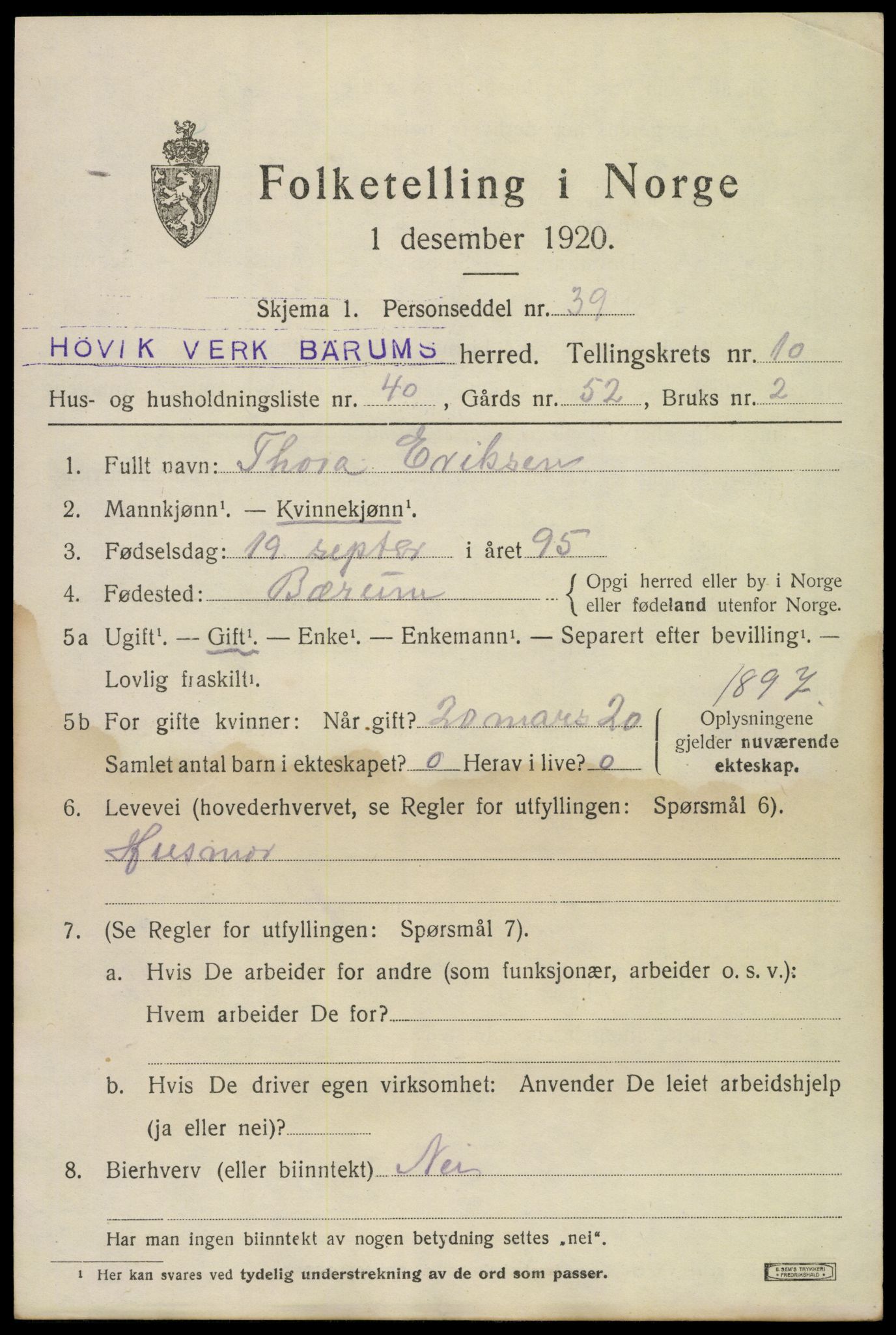 SAO, Folketelling 1920 for 0219 Bærum herred, 1920, s. 24536