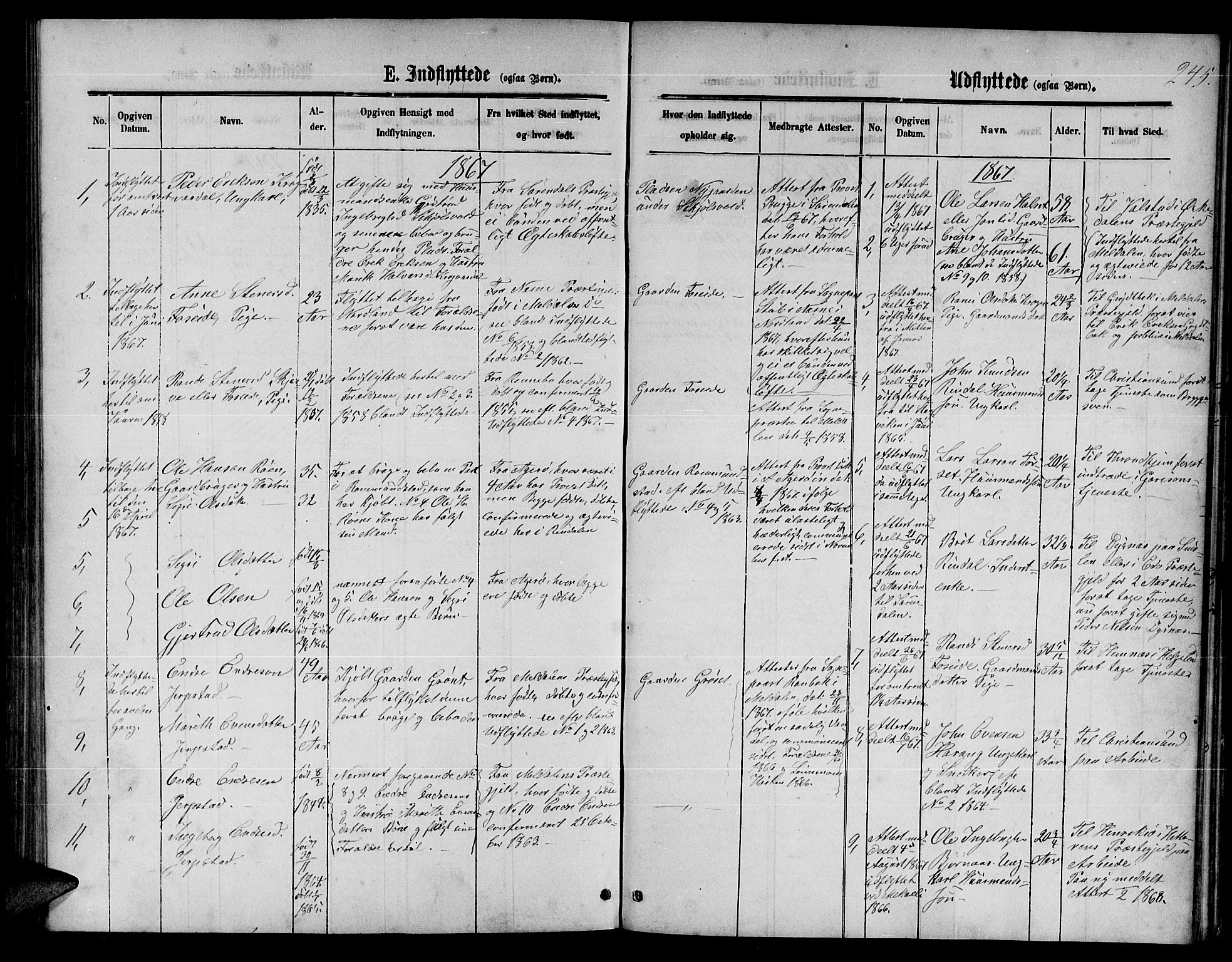 Ministerialprotokoller, klokkerbøker og fødselsregistre - Møre og Romsdal, SAT/A-1454/598/L1076: Klokkerbok nr. 598C01, 1867-1878, s. 245