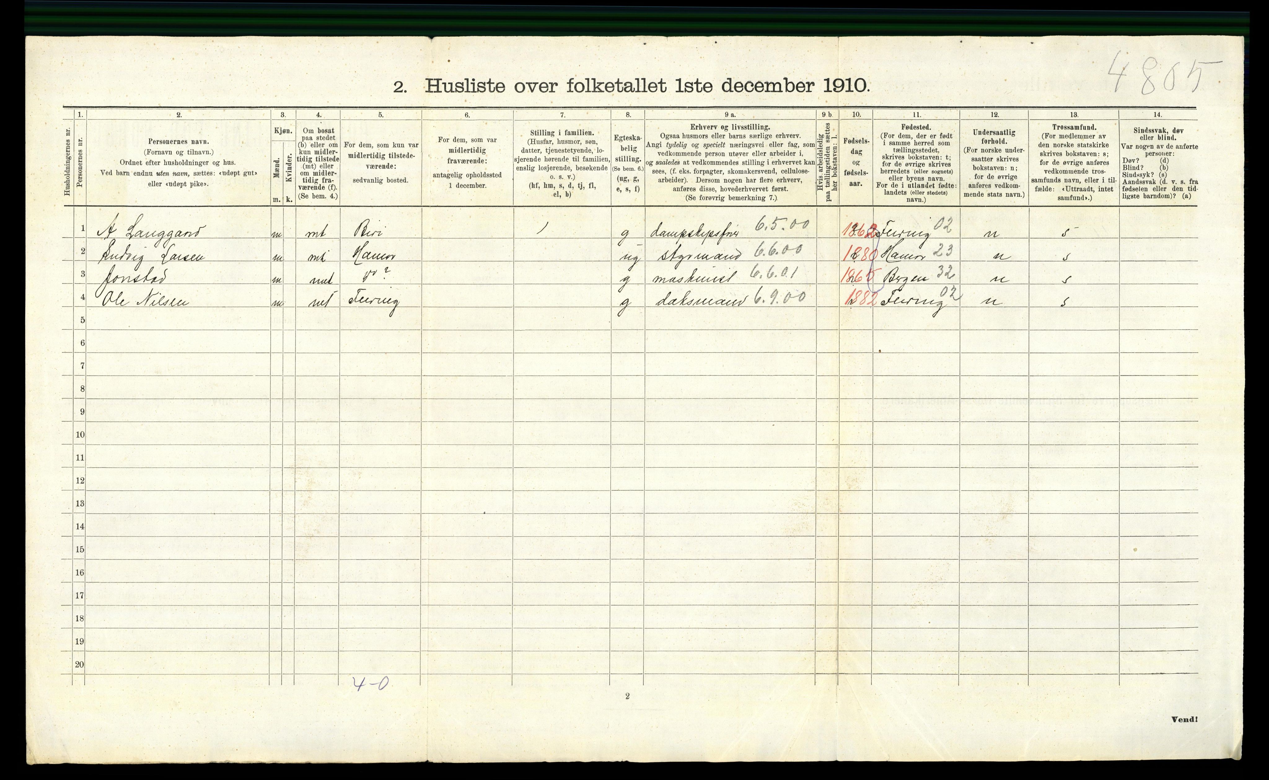 RA, Folketelling 1910 for 0528 Østre Toten herred, 1910, s. 548