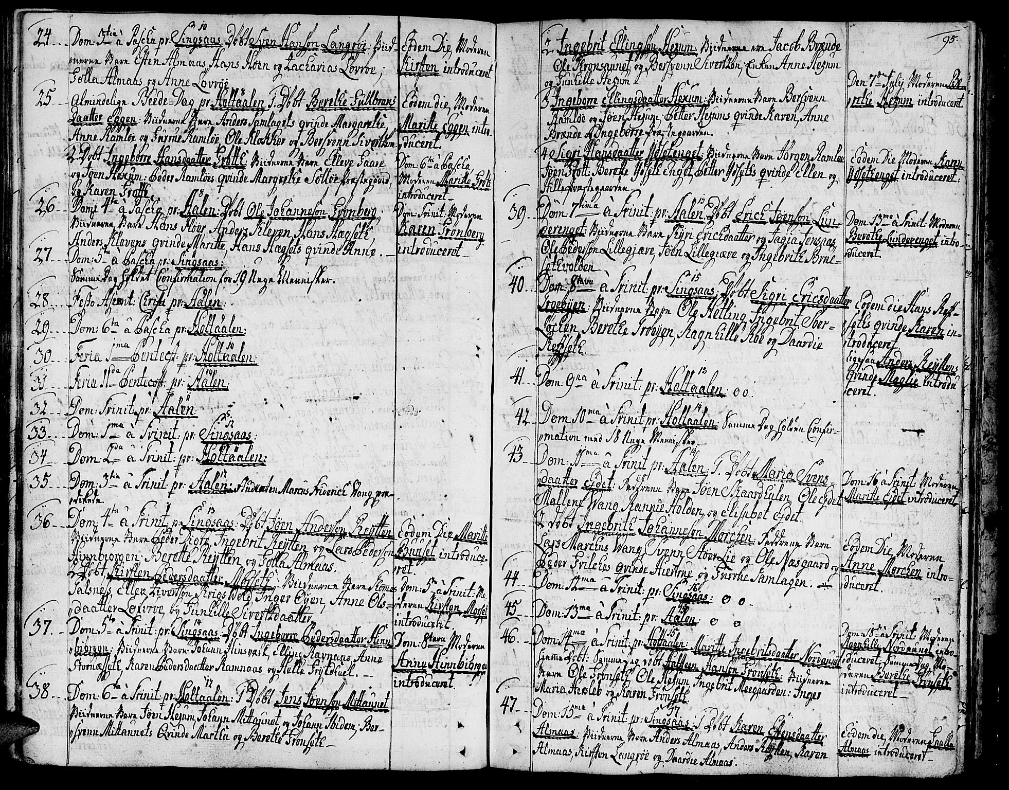 Ministerialprotokoller, klokkerbøker og fødselsregistre - Sør-Trøndelag, SAT/A-1456/685/L0952: Ministerialbok nr. 685A01, 1745-1804, s. 95