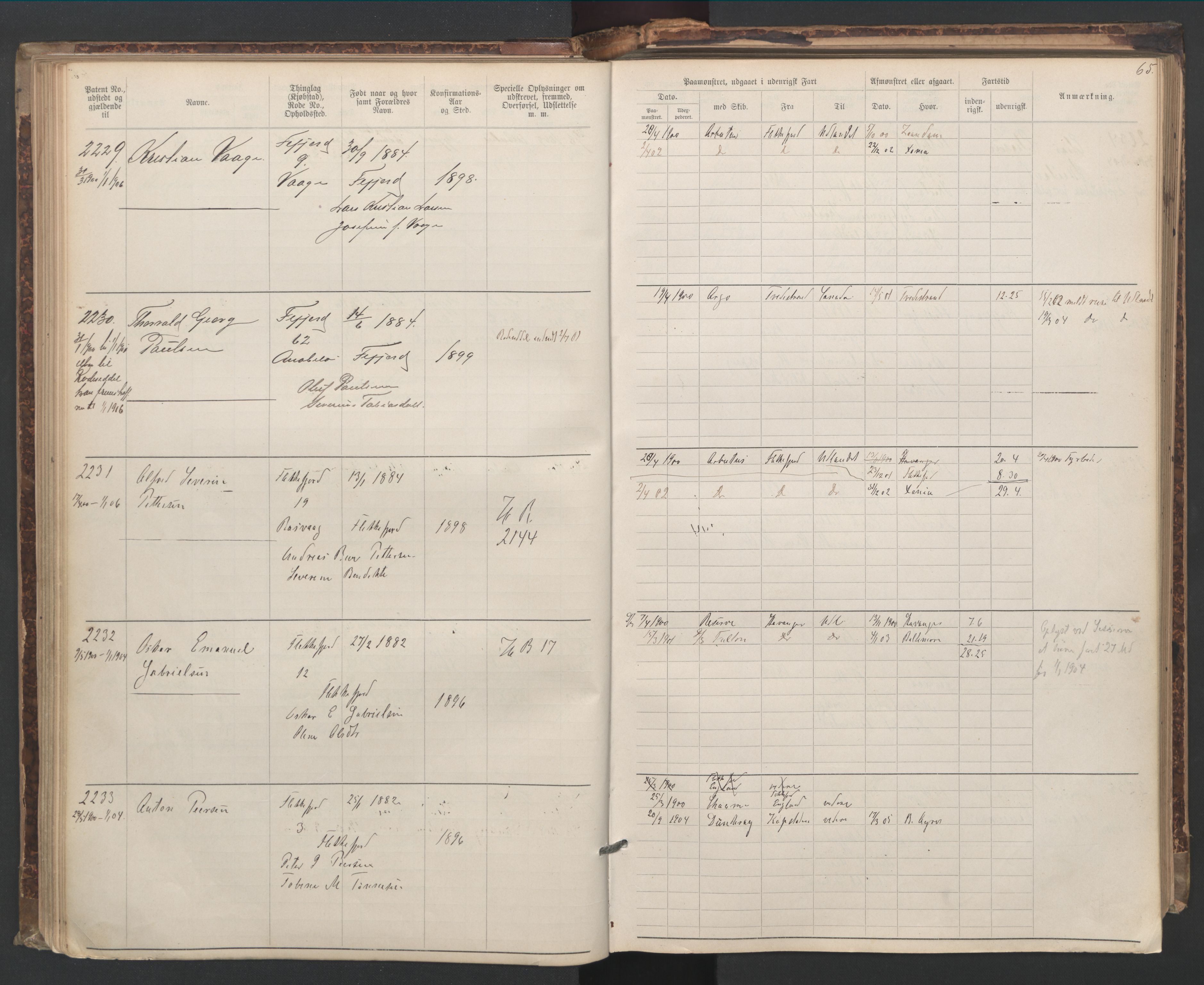 Flekkefjord mønstringskrets, AV/SAK-2031-0018/F/Fa/L0006: Annotasjonsrulle nr 1916-2964 med register, Æ-3, 1891-1948, s. 95