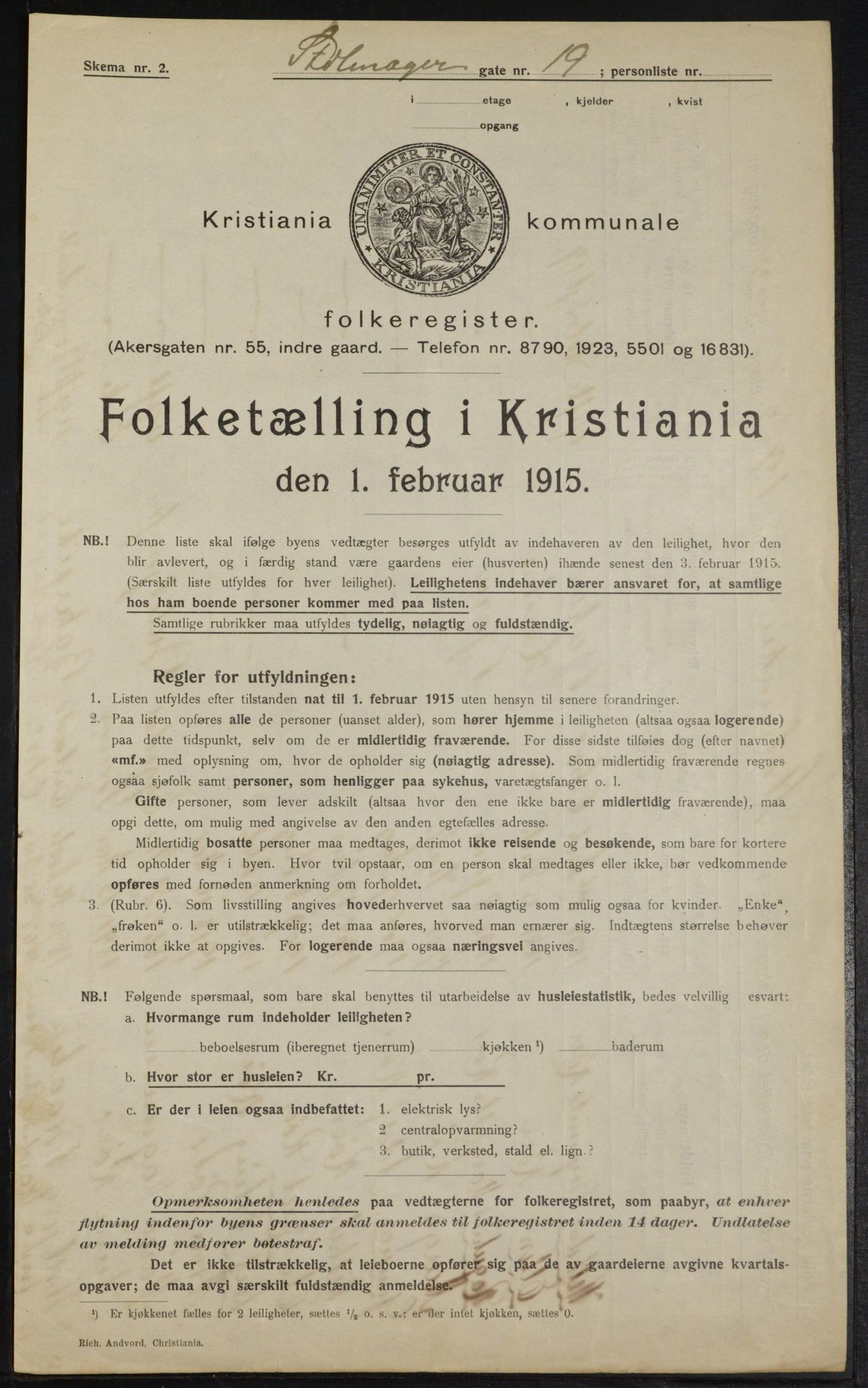 OBA, Kommunal folketelling 1.2.1915 for Kristiania, 1915, s. 102950