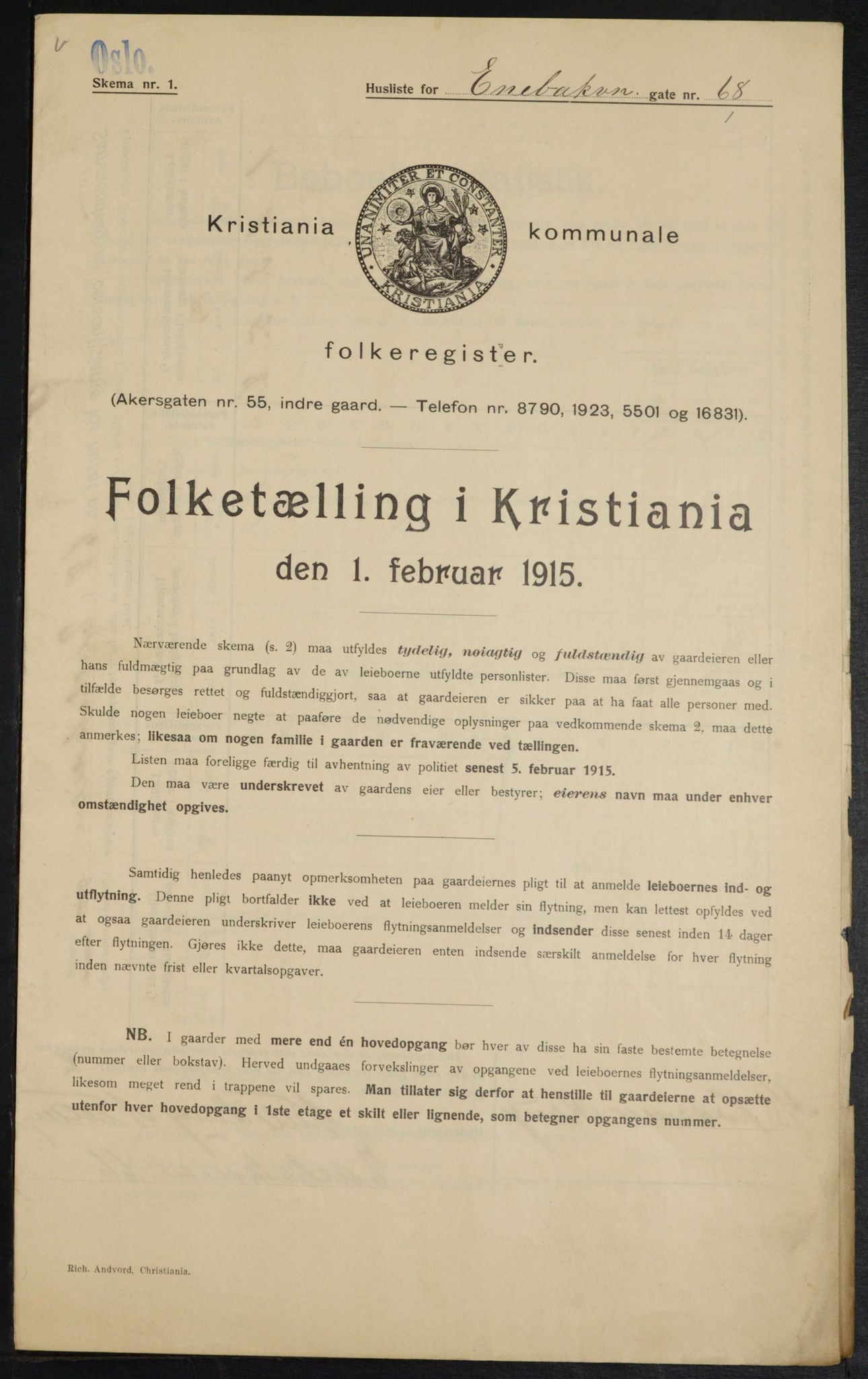 OBA, Kommunal folketelling 1.2.1915 for Kristiania, 1915, s. 21072