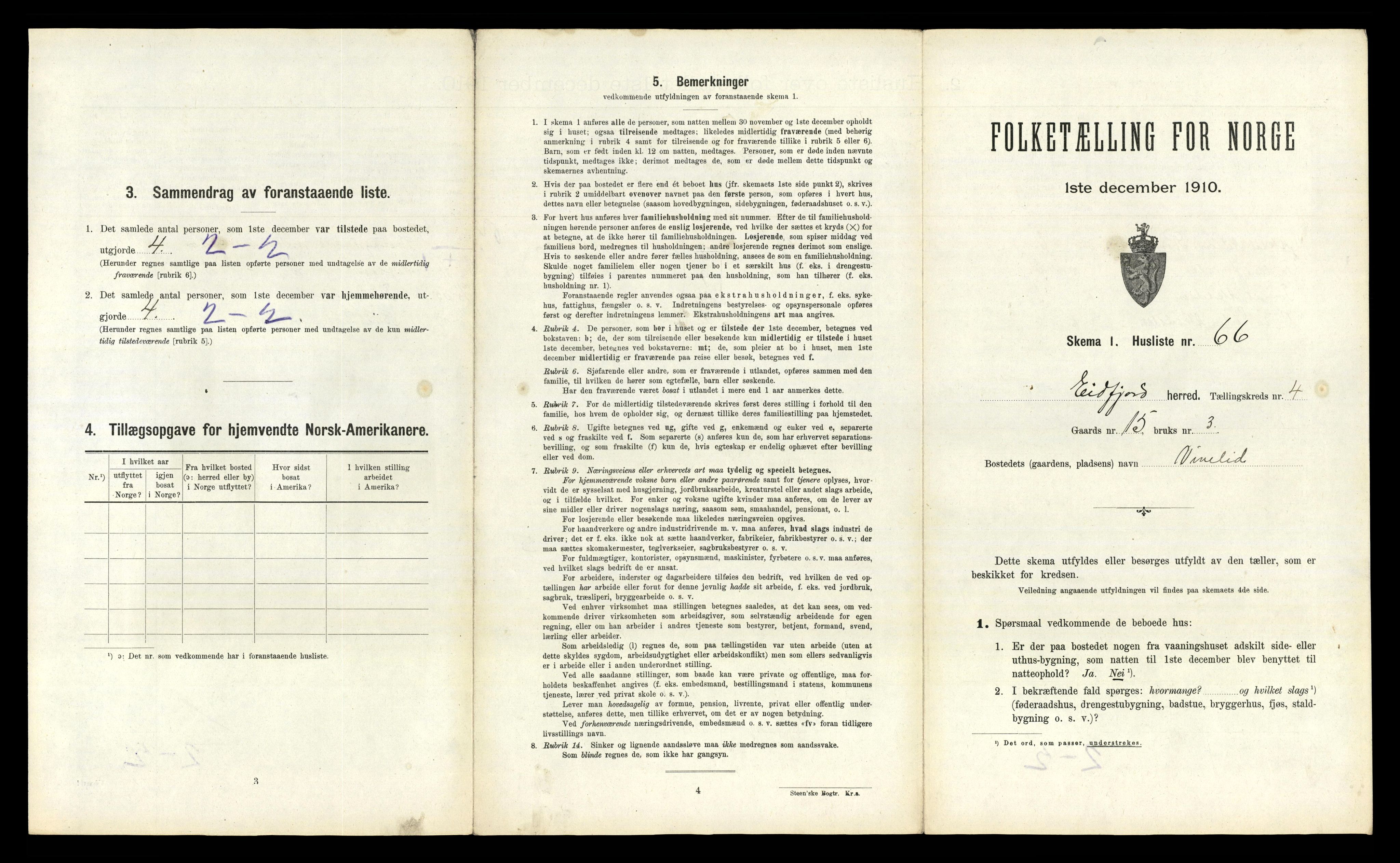 RA, Folketelling 1910 for 1232 Eidfjord herred, 1910, s. 419