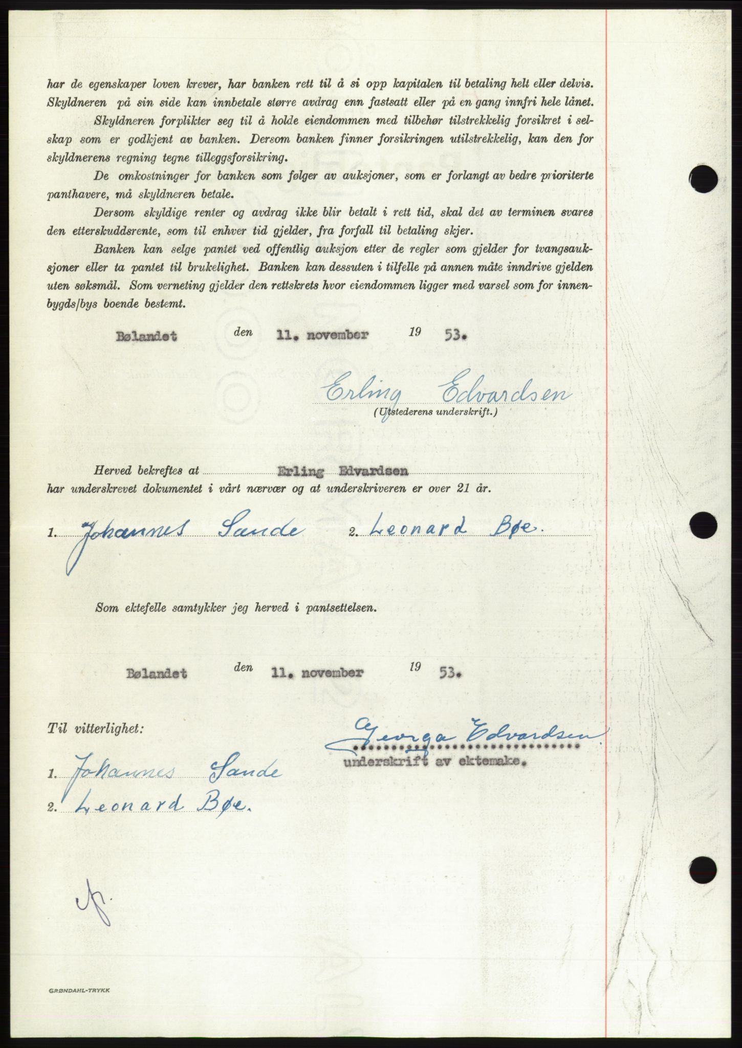 Søre Sunnmøre sorenskriveri, AV/SAT-A-4122/1/2/2C/L0124: Pantebok nr. 12B, 1953-1954, Dagboknr: 3062/1953