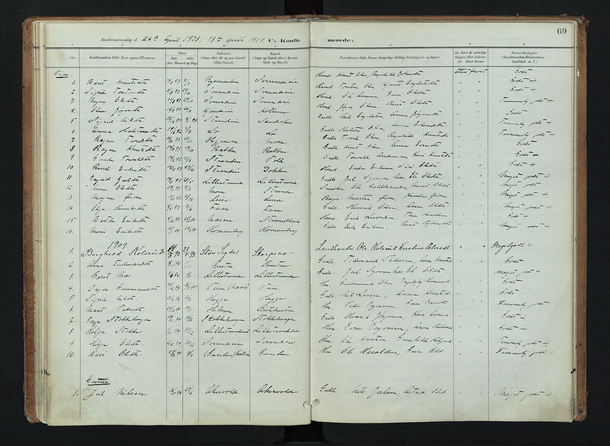 Nord-Aurdal prestekontor, AV/SAH-PREST-132/H/Ha/Haa/L0016: Ministerialbok nr. 16, 1897-1925, s. 69
