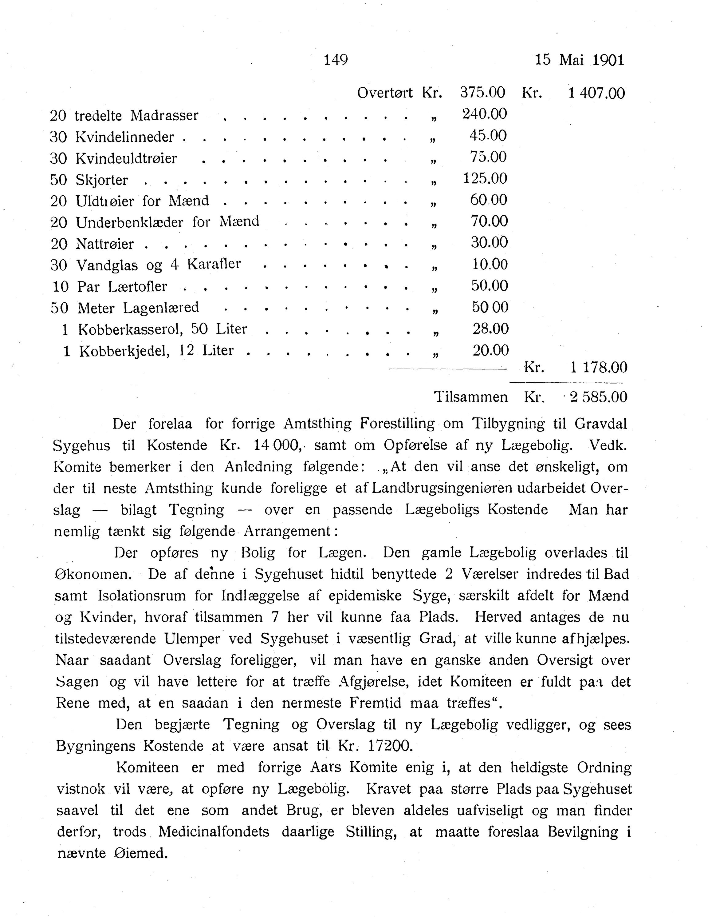 Nordland Fylkeskommune. Fylkestinget, AIN/NFK-17/176/A/Ac/L0024: Fylkestingsforhandlinger 1901, 1901