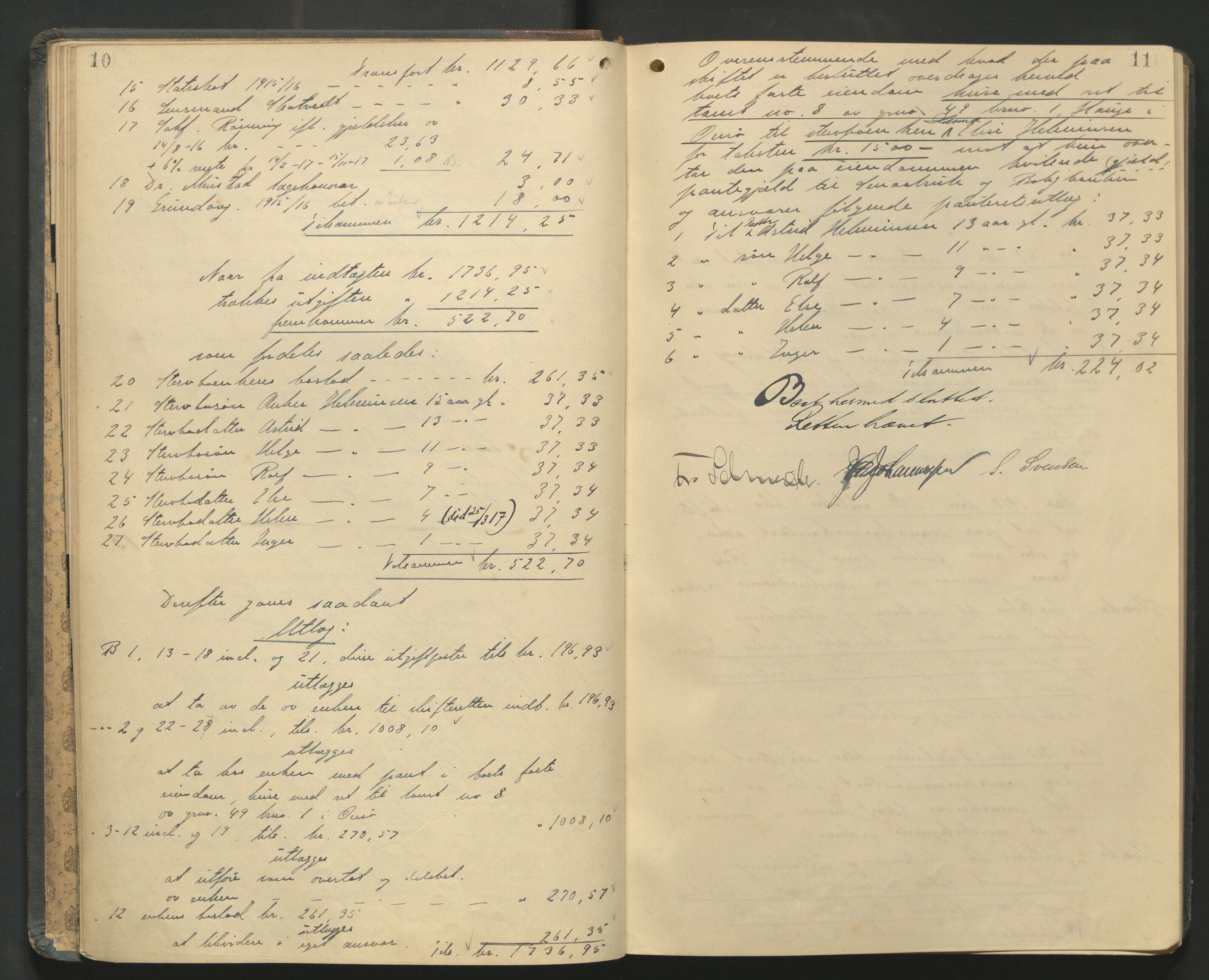 Onsøy sorenskriveri, AV/SAO-A-10474/H/He/L0002: Skifteutlodningsprotokoll, 1917-1921, s. 10-11