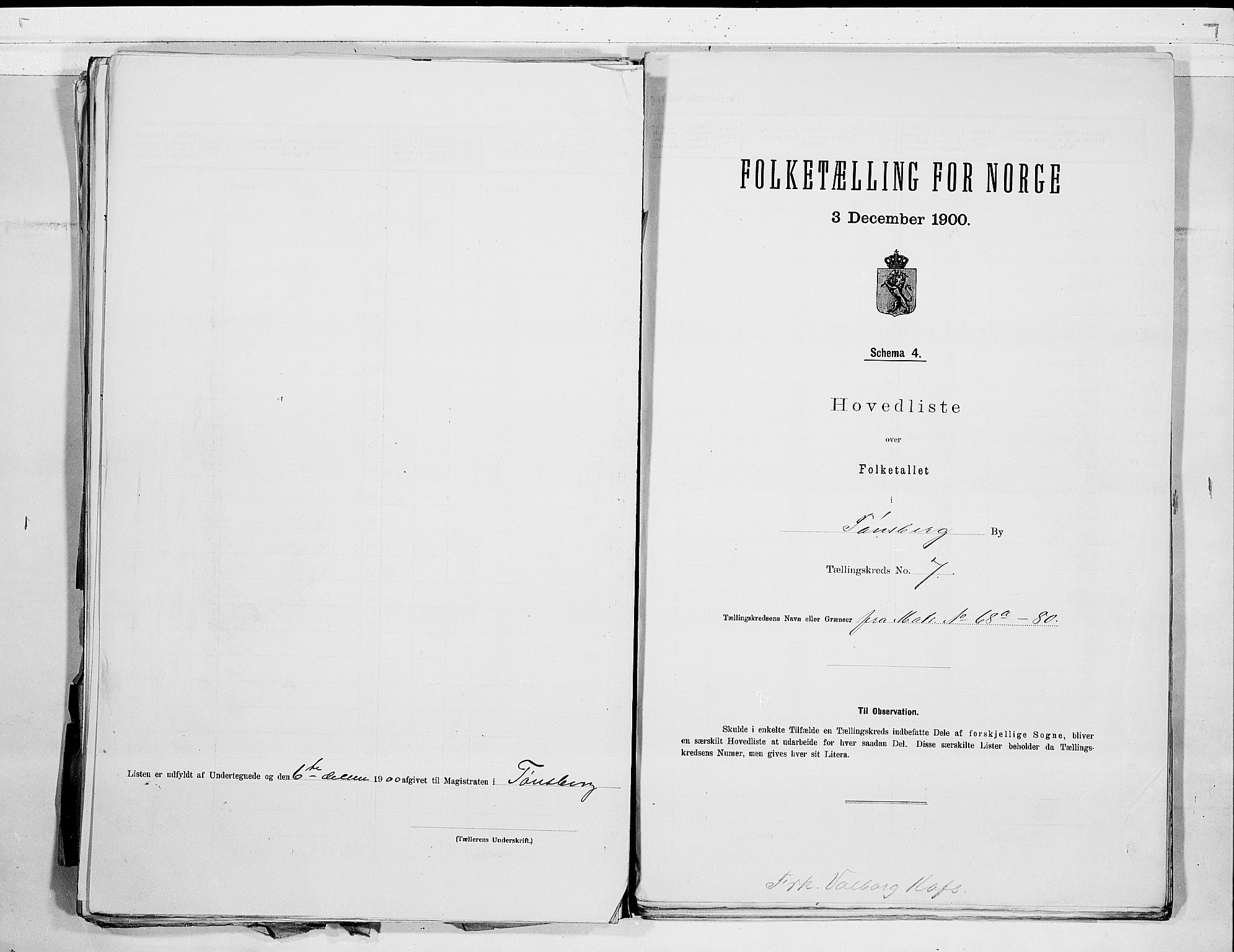 RA, Folketelling 1900 for 0705 Tønsberg kjøpstad, 1900, s. 16