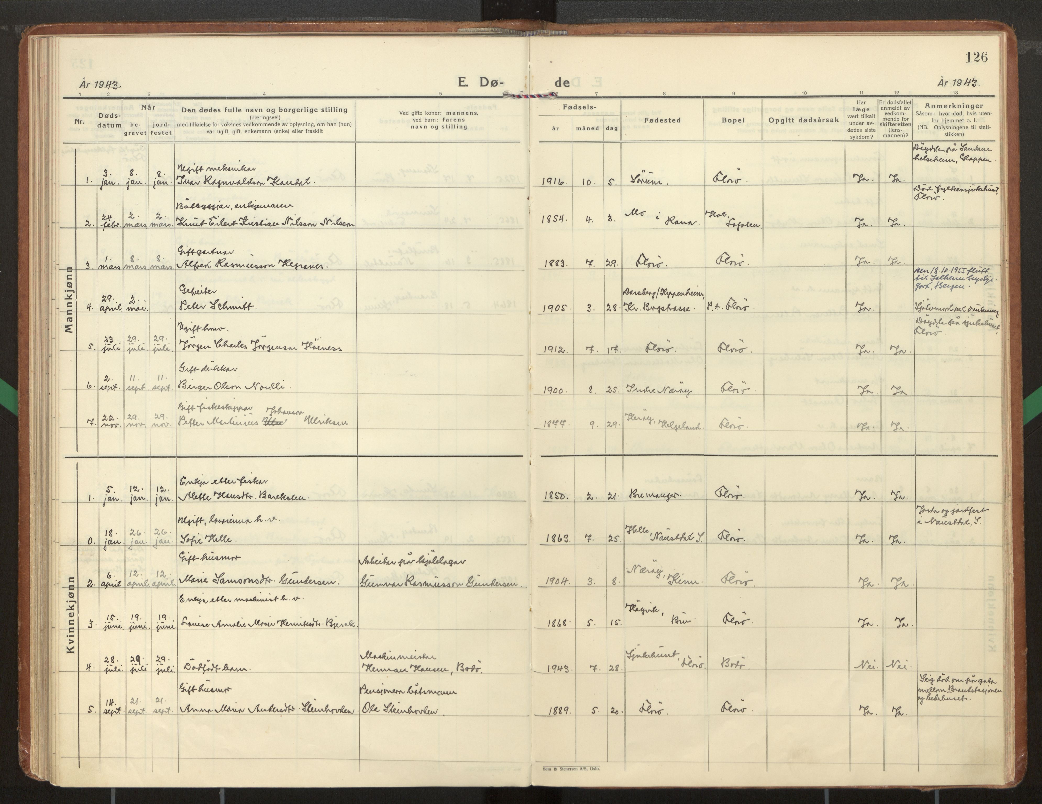 Kinn sokneprestembete, AV/SAB-A-80801/H/Haa/Haac/L0004: Ministerialbok nr. C 4, 1935-1947, s. 126