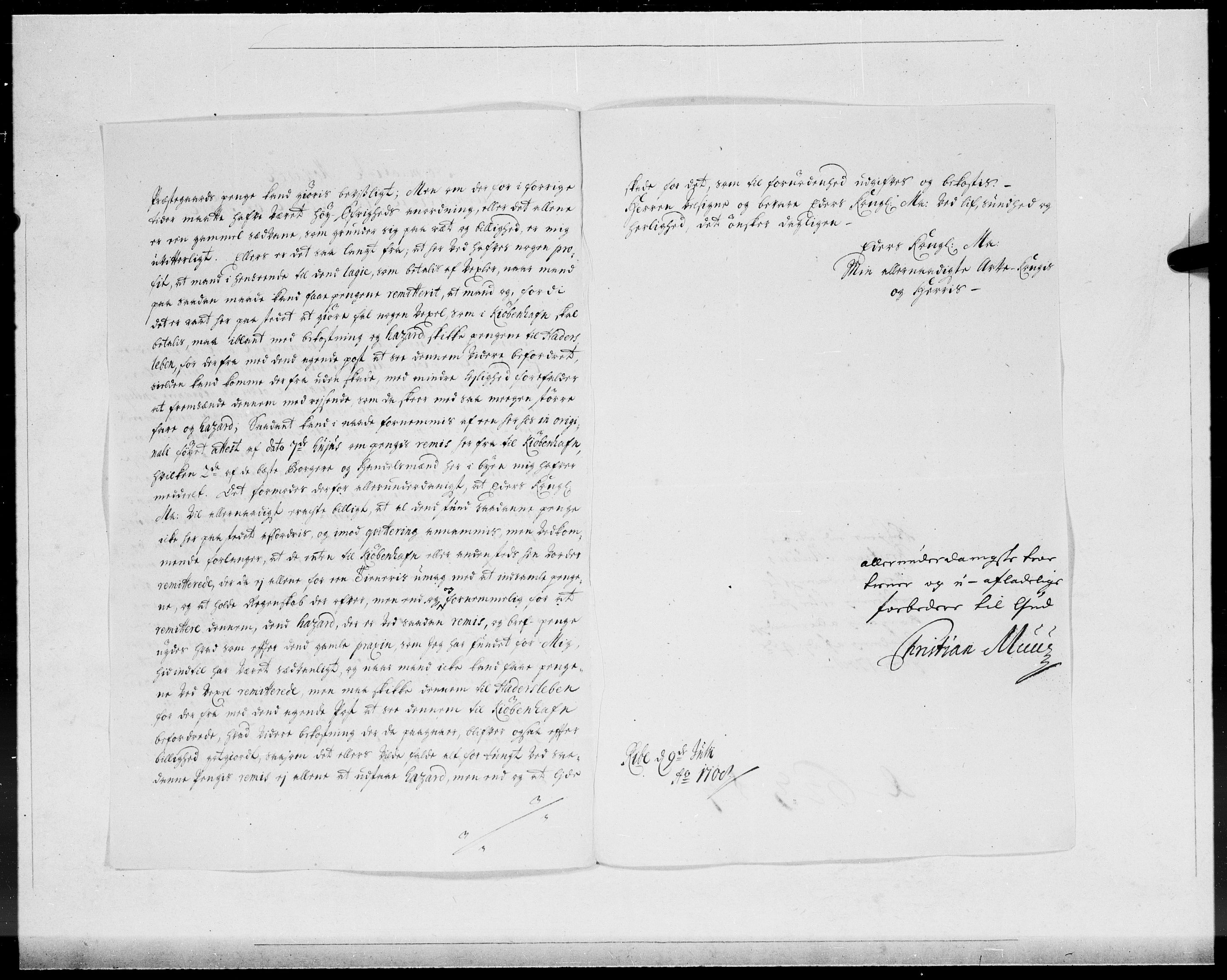 Danske Kanselli 1572-1799, AV/RA-EA-3023/F/Fc/Fcc/Fcca/L0066: Norske innlegg 1572-1799, 1708, s. 34