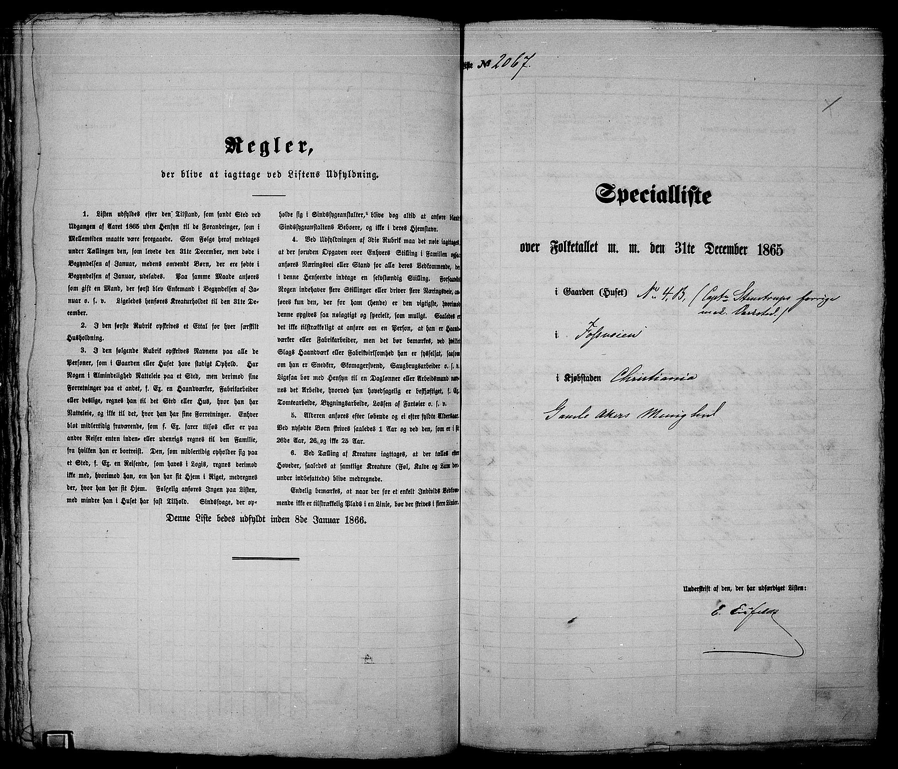 RA, Folketelling 1865 for 0301 Kristiania kjøpstad, 1865, s. 4613