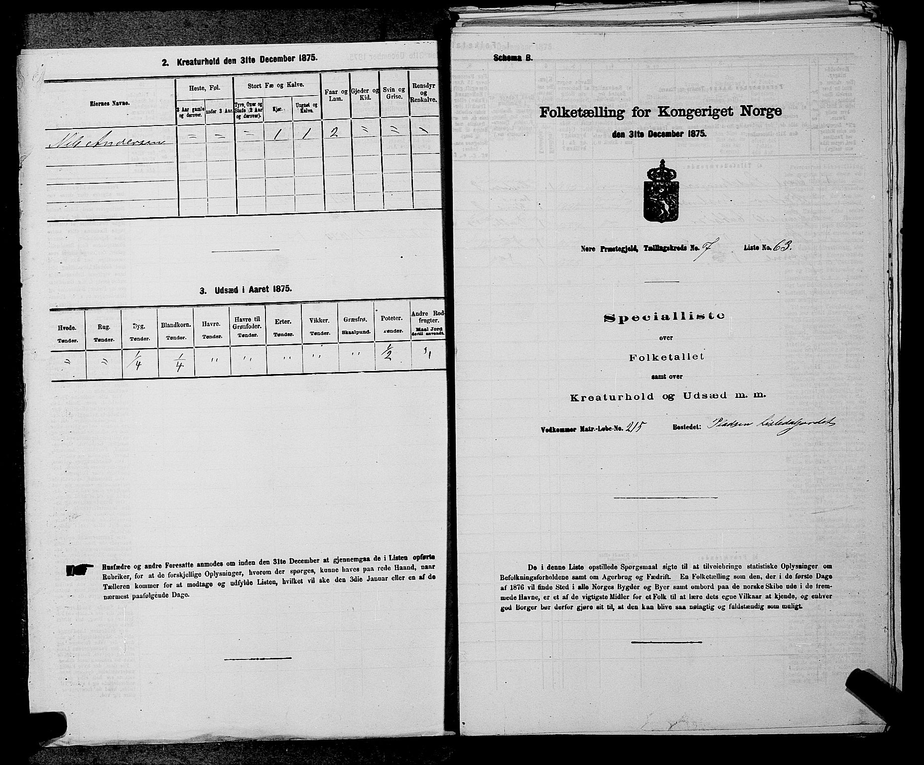 SAKO, Folketelling 1875 for 0633P Nore prestegjeld, 1875, s. 859