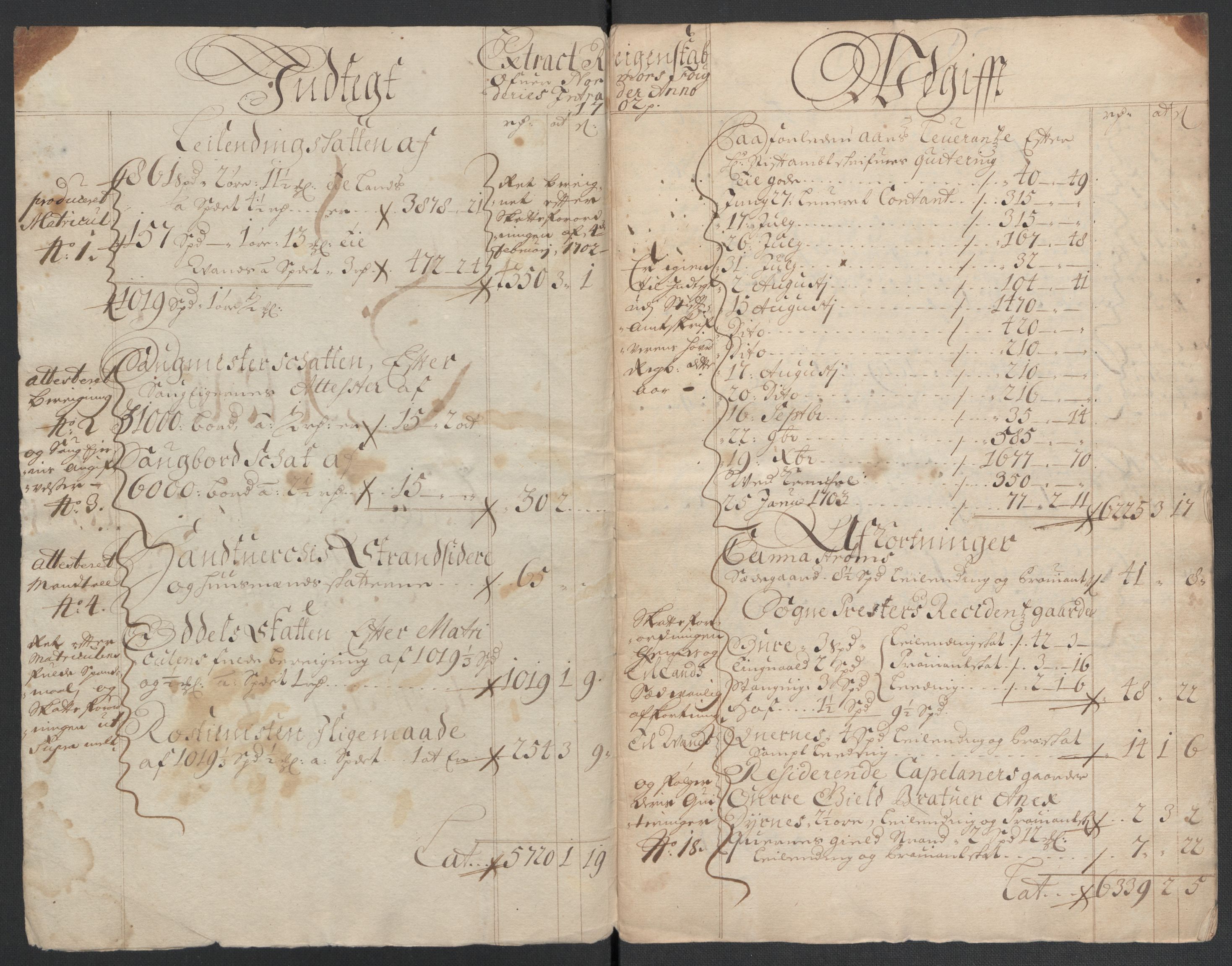 Rentekammeret inntil 1814, Reviderte regnskaper, Fogderegnskap, RA/EA-4092/R56/L3739: Fogderegnskap Nordmøre, 1700-1702, s. 351