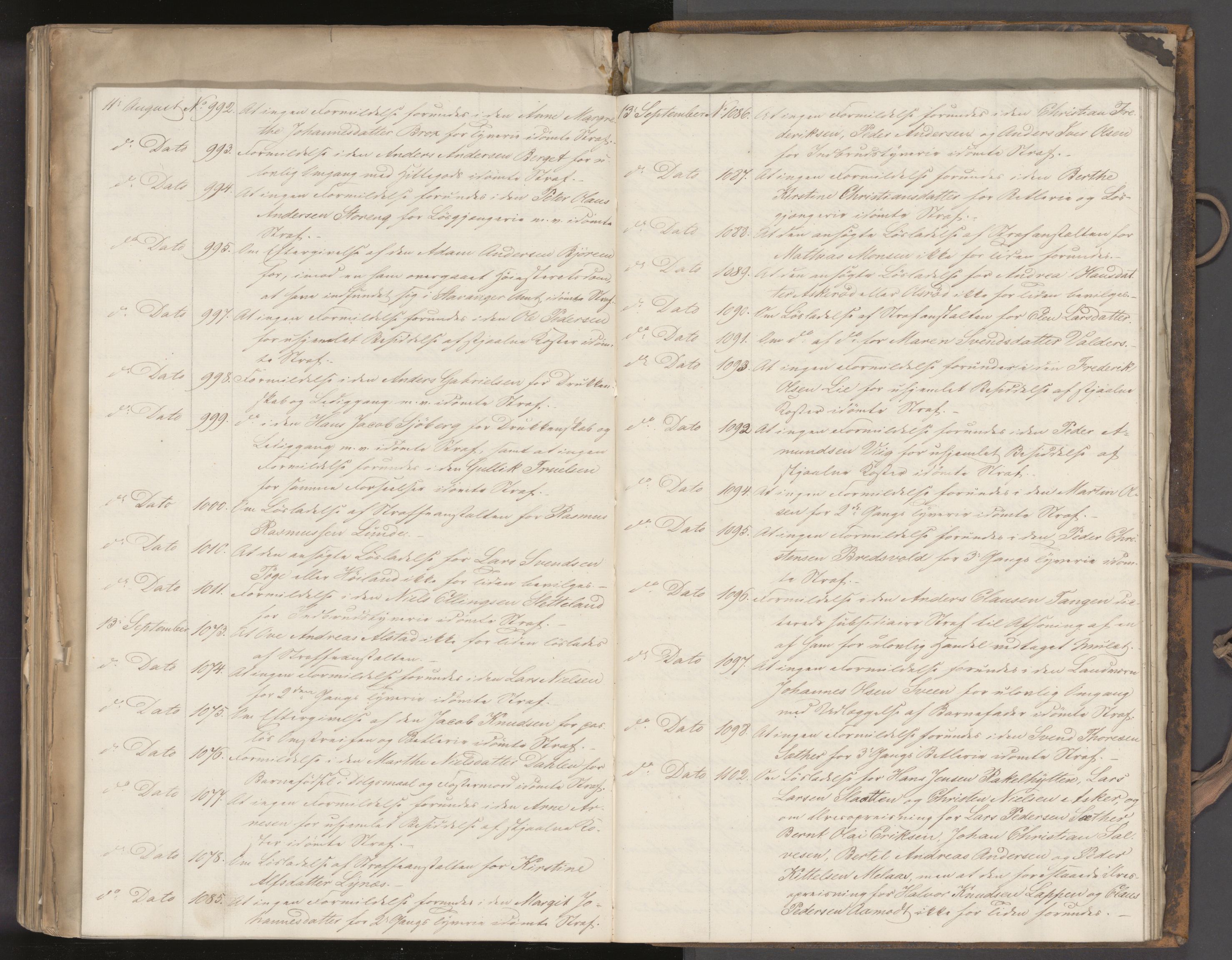 Statsrådssekretariatet, AV/RA-S-1001/A/Ab/L0054: Kgl. res. nr. 764-1554, 2. halvår, 1841