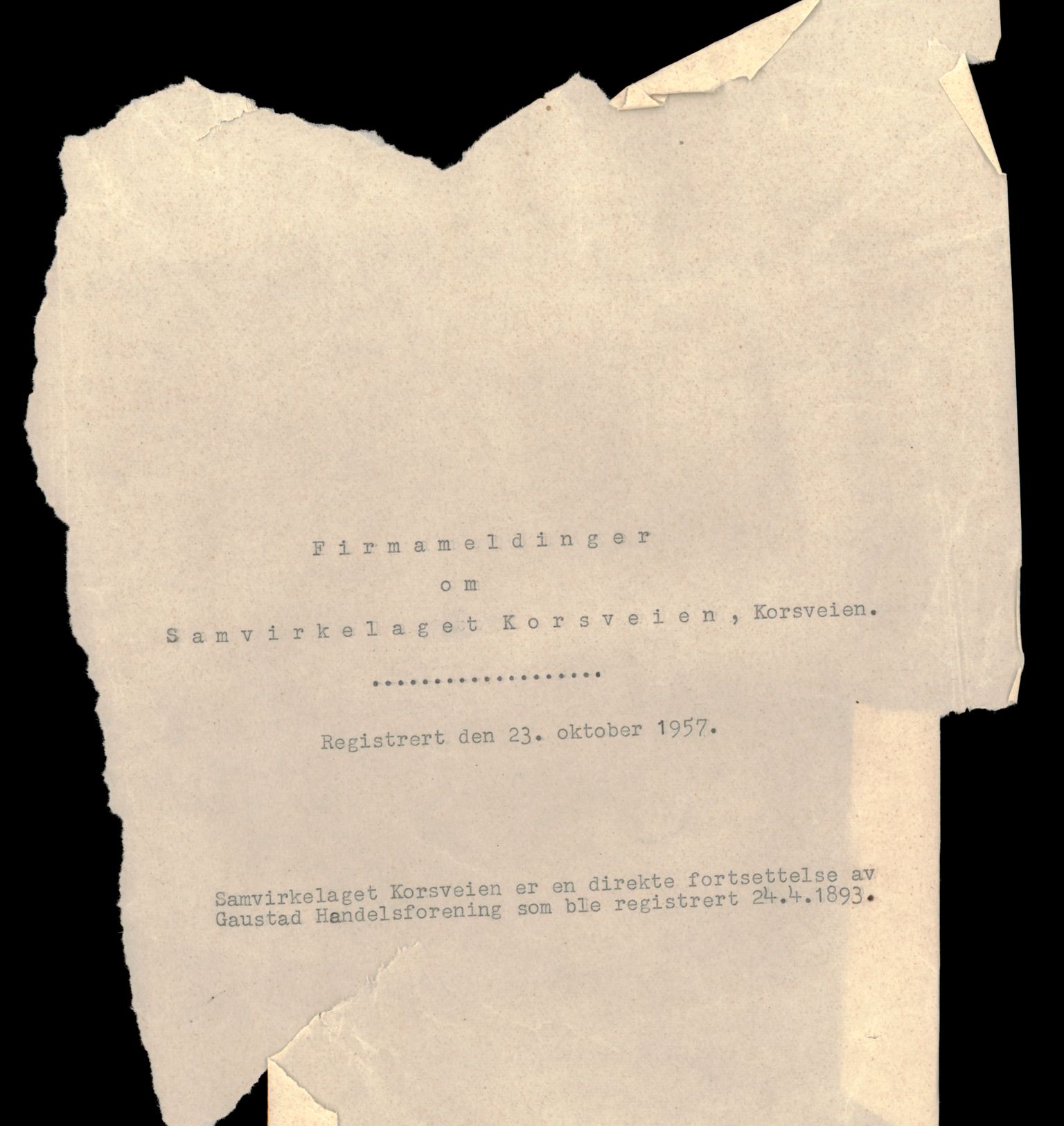 Gauldal sorenskriveri, SAT/A-0014/2/J/Jd/Jdc/L0011: Bilag, andelslag og borettslag, S-Å, 1944-1990, s. 1