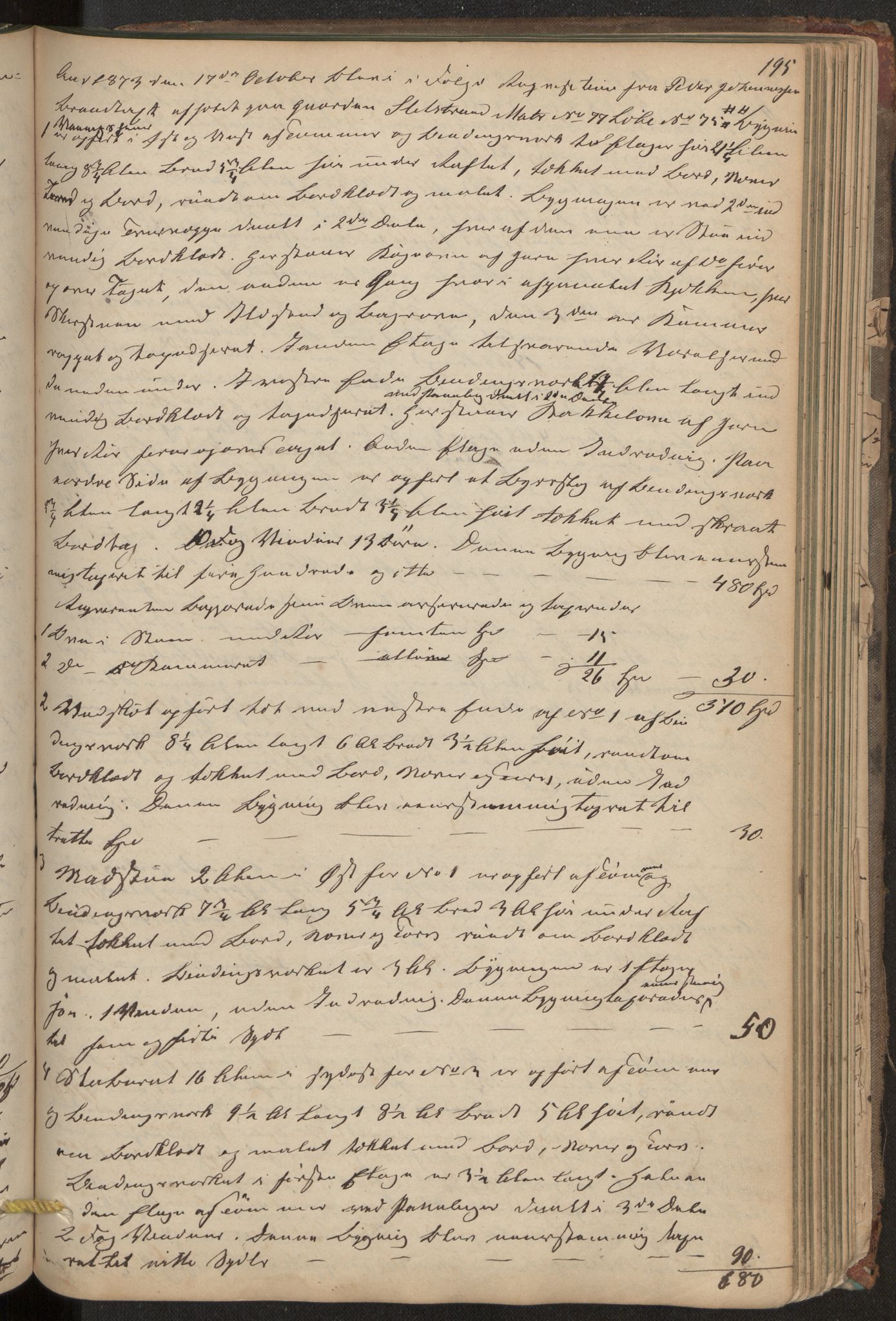 Norges Brannkasse Nesna, AV/SAT-A-5575/Fa/L0001: Branntakstprotokoll, 1862-1877, s. 195a