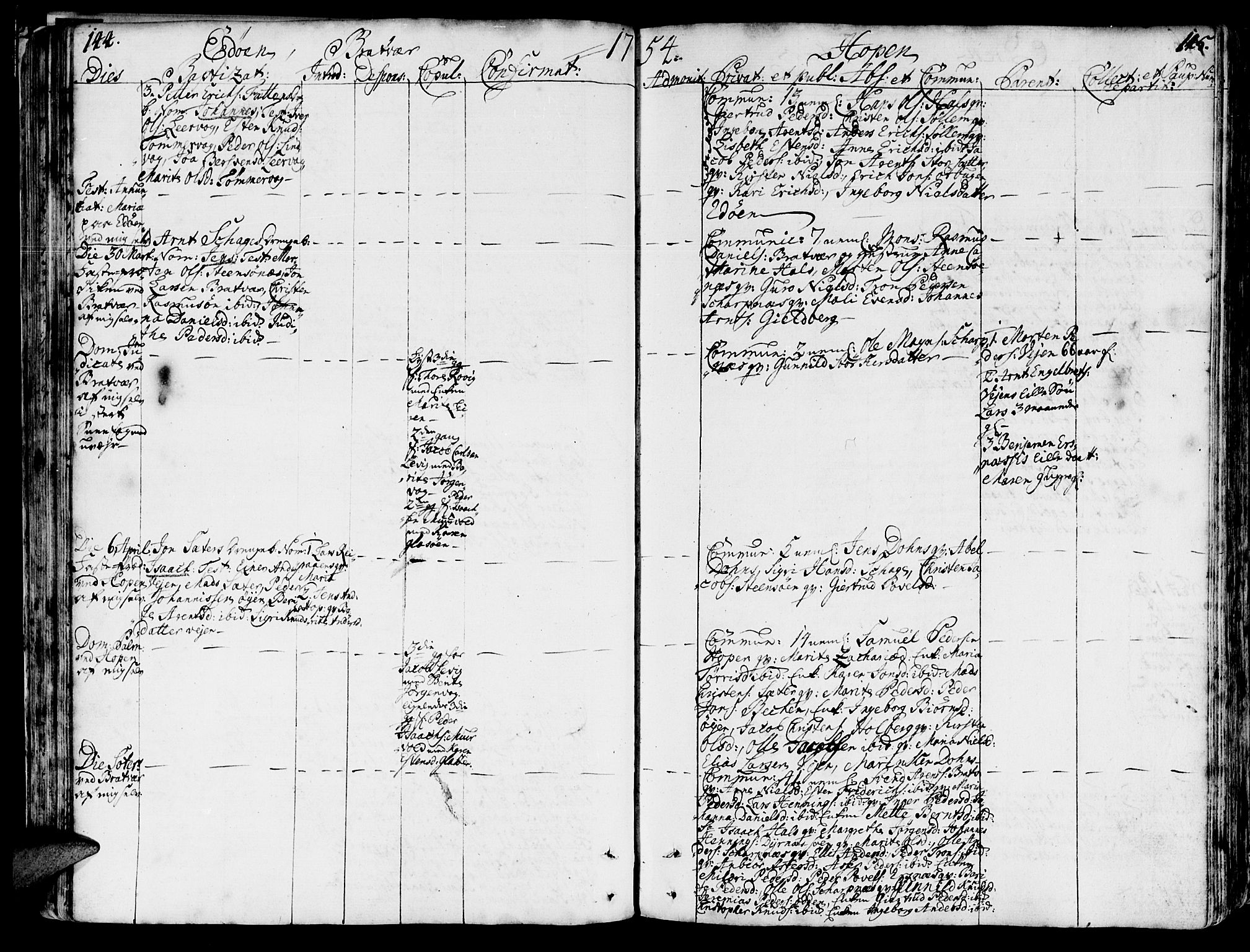 Ministerialprotokoller, klokkerbøker og fødselsregistre - Møre og Romsdal, AV/SAT-A-1454/581/L0931: Ministerialbok nr. 581A01, 1751-1765, s. 144-145