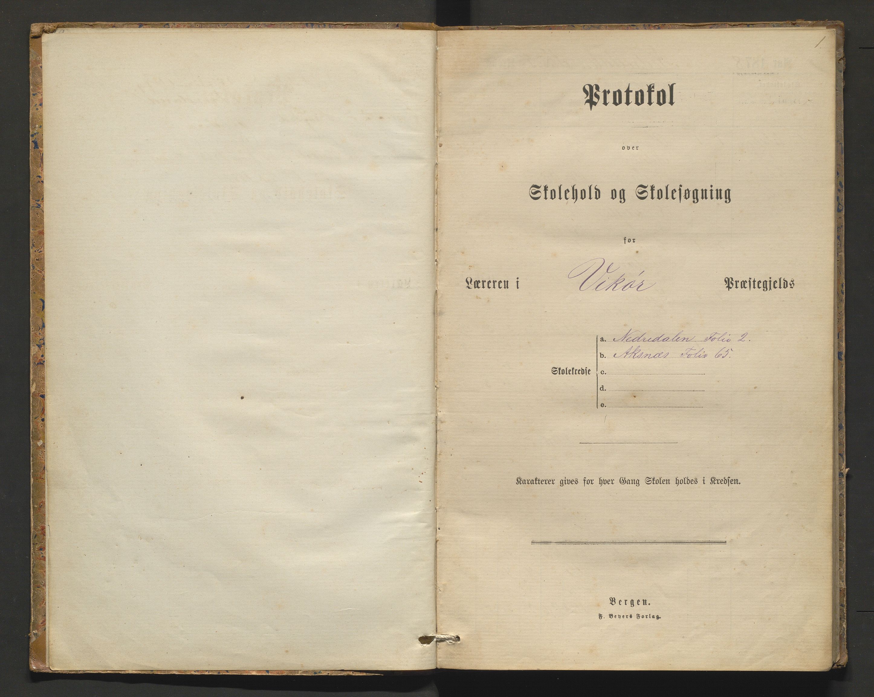 Kvam herad. Barneskulane, IKAH/1238-231/F/Fa/L0006: Skuleprotokoll for Nedredalen og Aksnes krinsar, 1878-1891