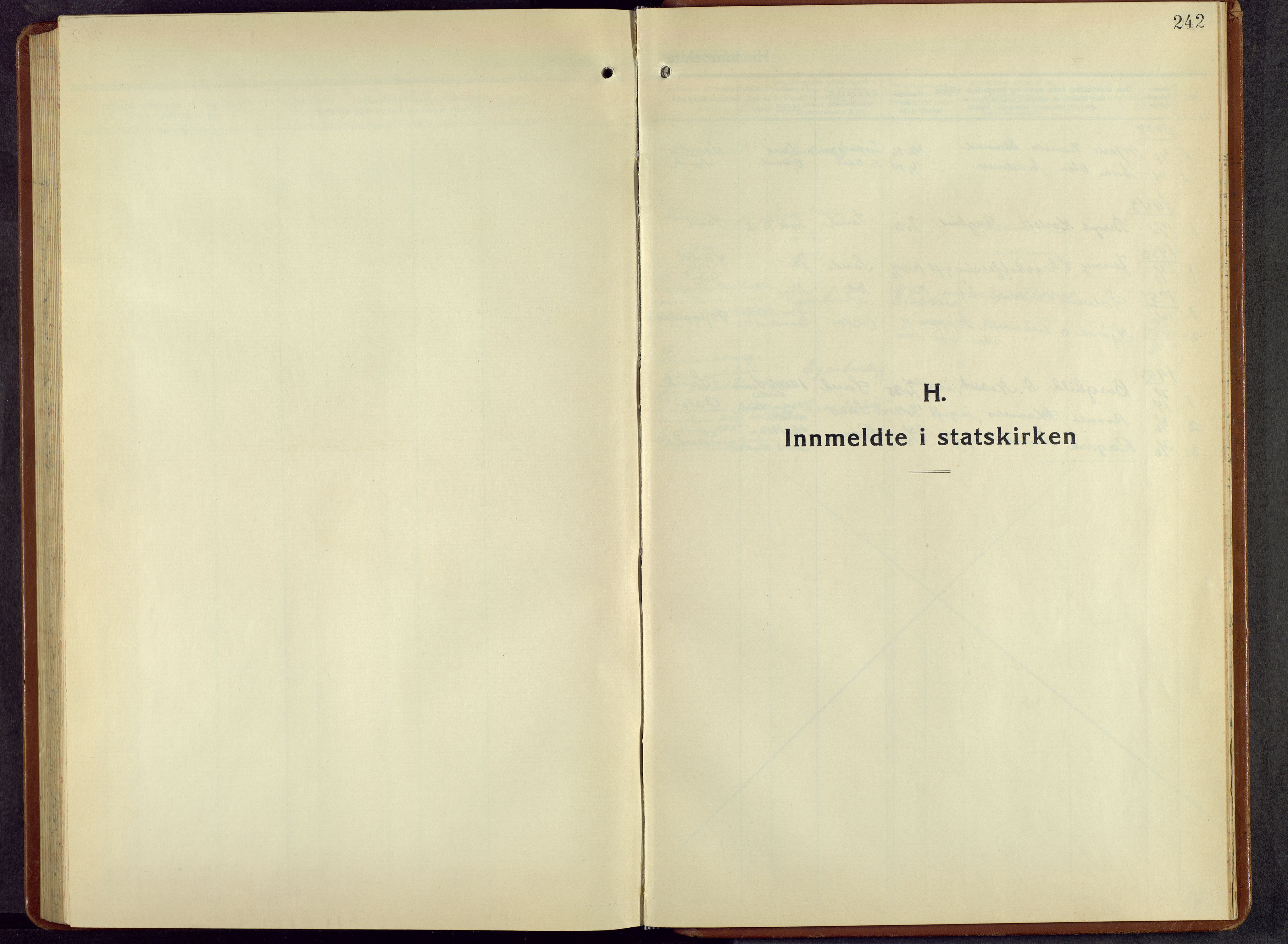 Nord-Odal prestekontor, SAH/PREST-032/H/Ha/Hab/L0007: Klokkerbok nr. 7, 1939-1957, s. 242