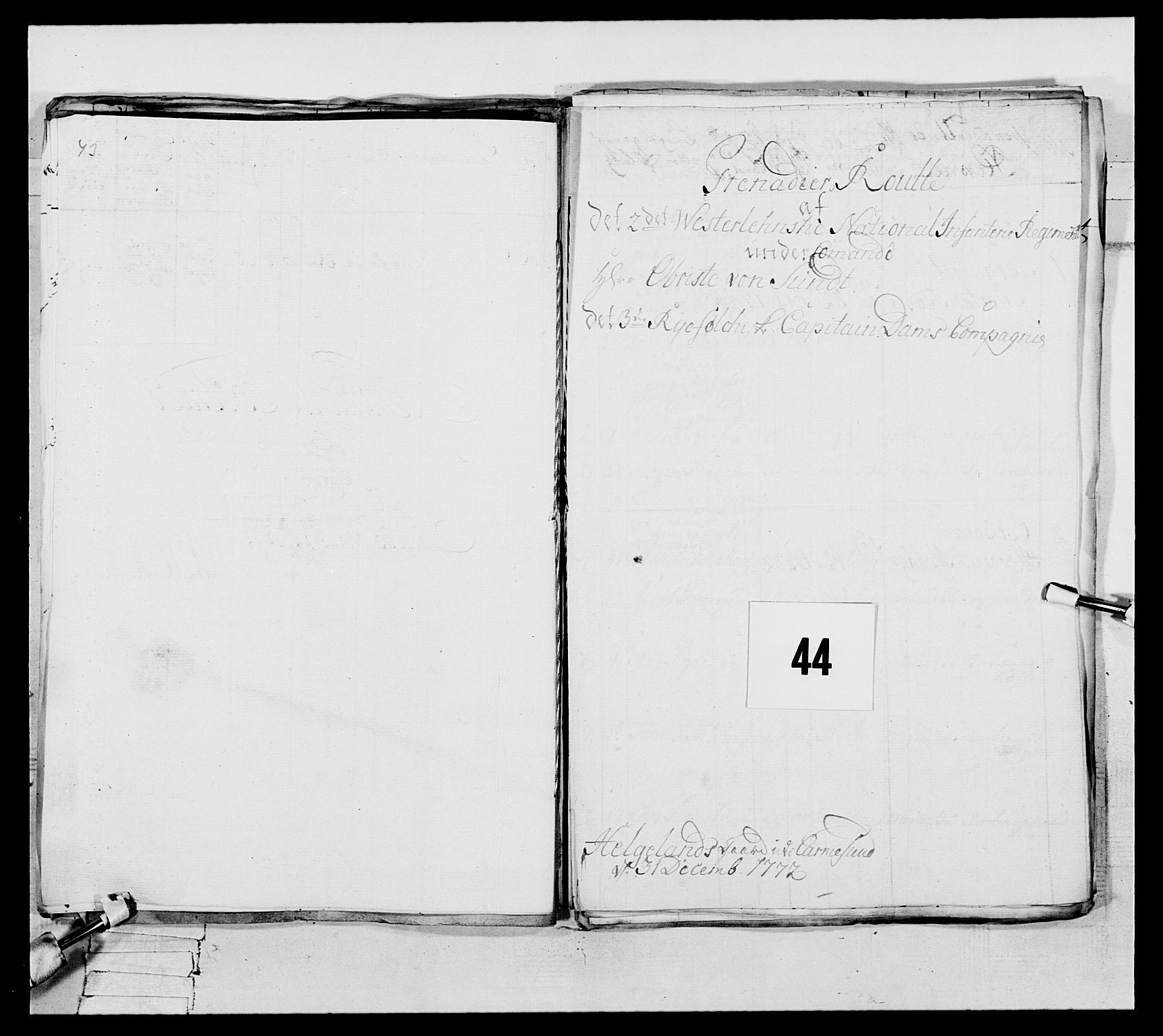 Generalitets- og kommissariatskollegiet, Det kongelige norske kommissariatskollegium, AV/RA-EA-5420/E/Eh/L0105: 2. Vesterlenske nasjonale infanteriregiment, 1766-1773, s. 200