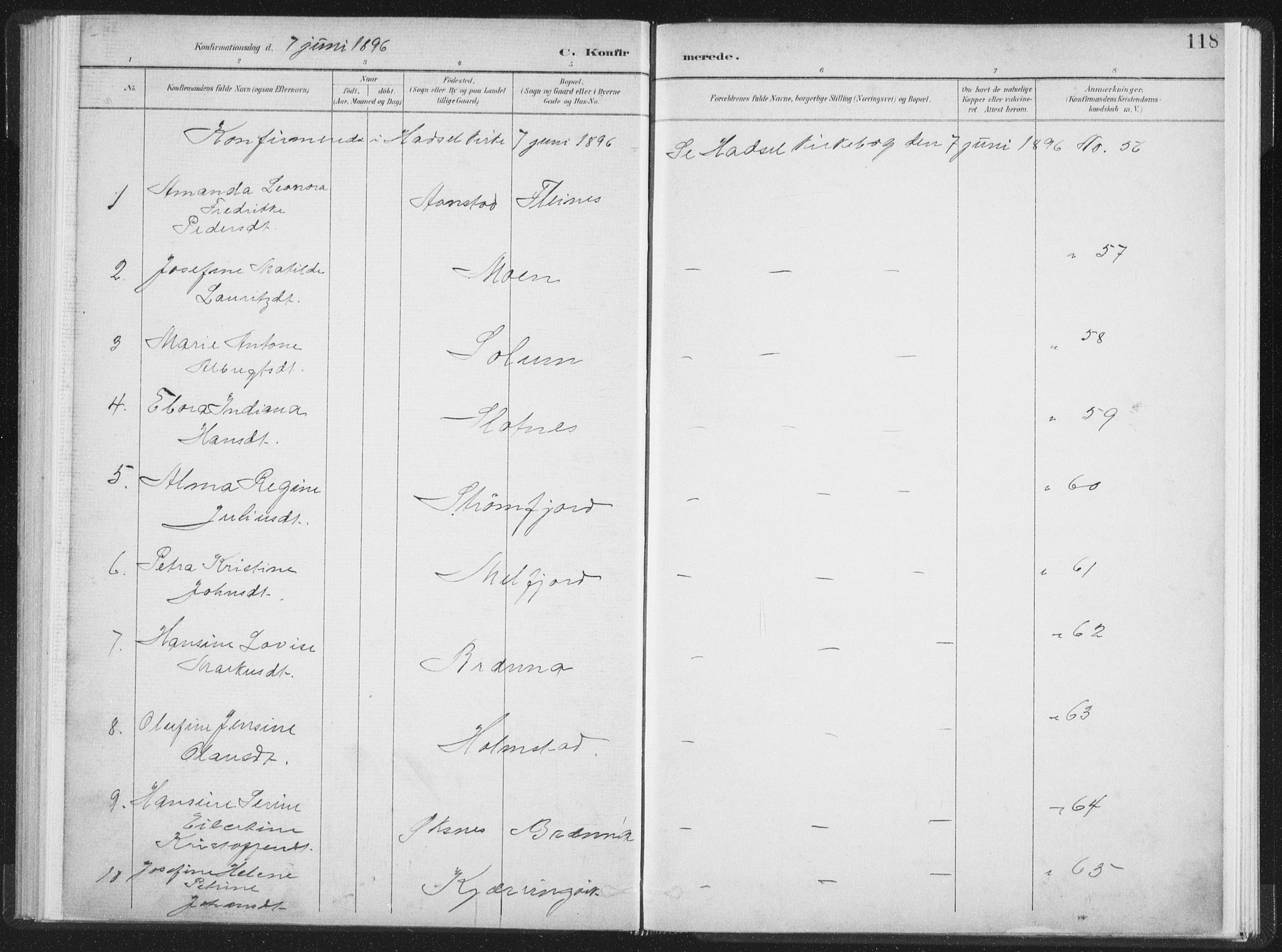 Ministerialprotokoller, klokkerbøker og fødselsregistre - Nordland, AV/SAT-A-1459/890/L1286: Ministerialbok nr. 890A01, 1882-1902, s. 118