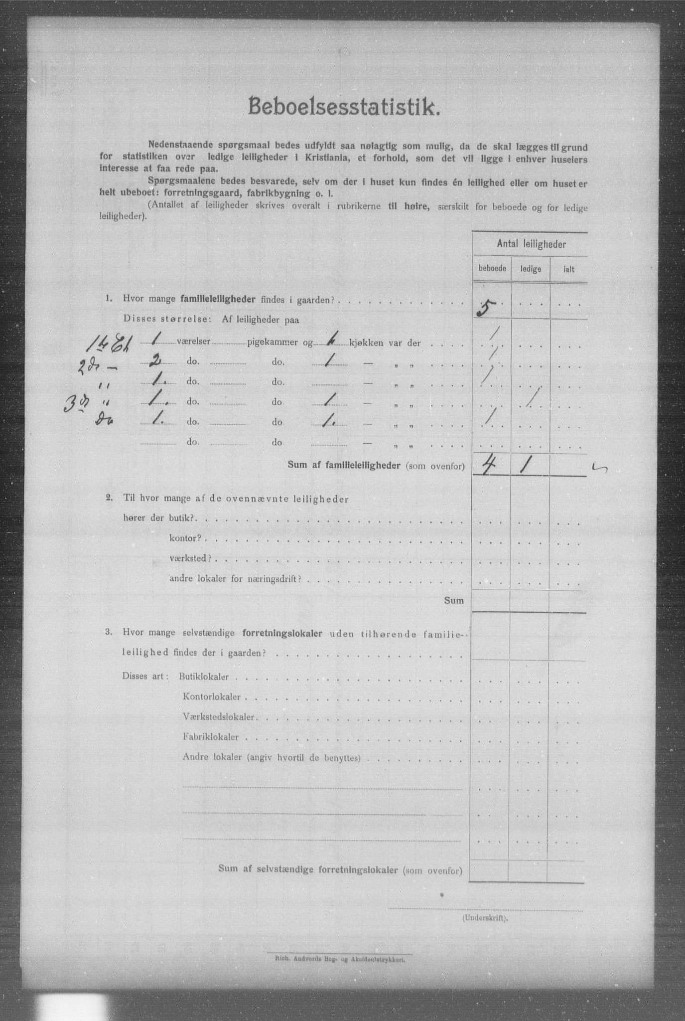 OBA, Kommunal folketelling 31.12.1904 for Kristiania kjøpstad, 1904, s. 3203