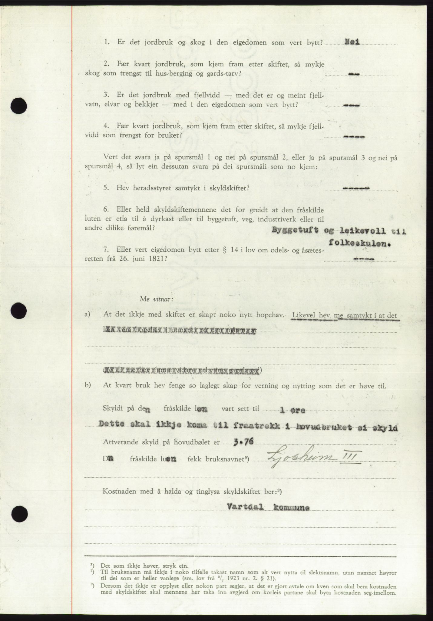 Søre Sunnmøre sorenskriveri, AV/SAT-A-4122/1/2/2C/L0090: Pantebok nr. 16A, 1951-1951, Dagboknr: 2048/1951