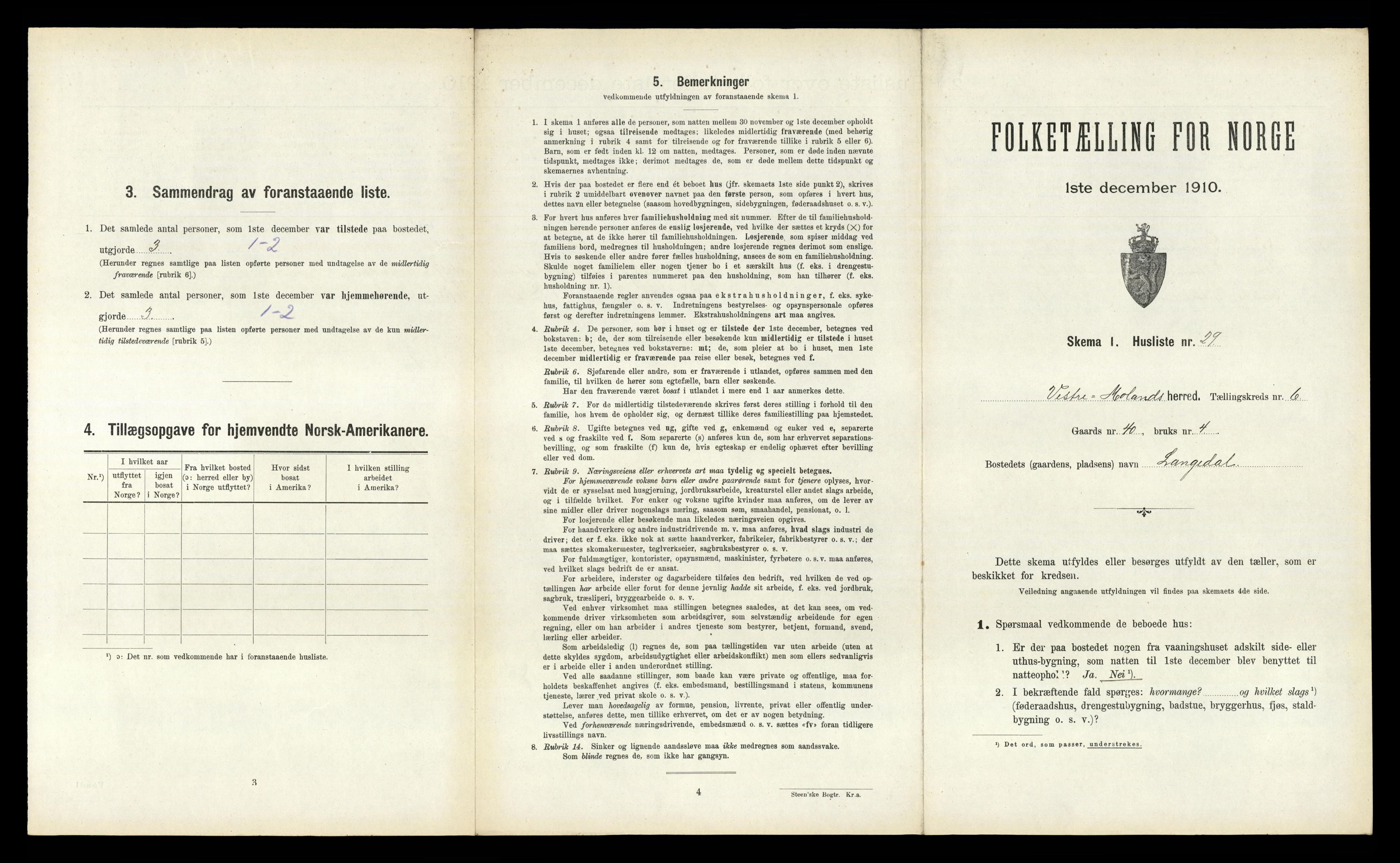 RA, Folketelling 1910 for 0926 Vestre Moland herred, 1910, s. 712