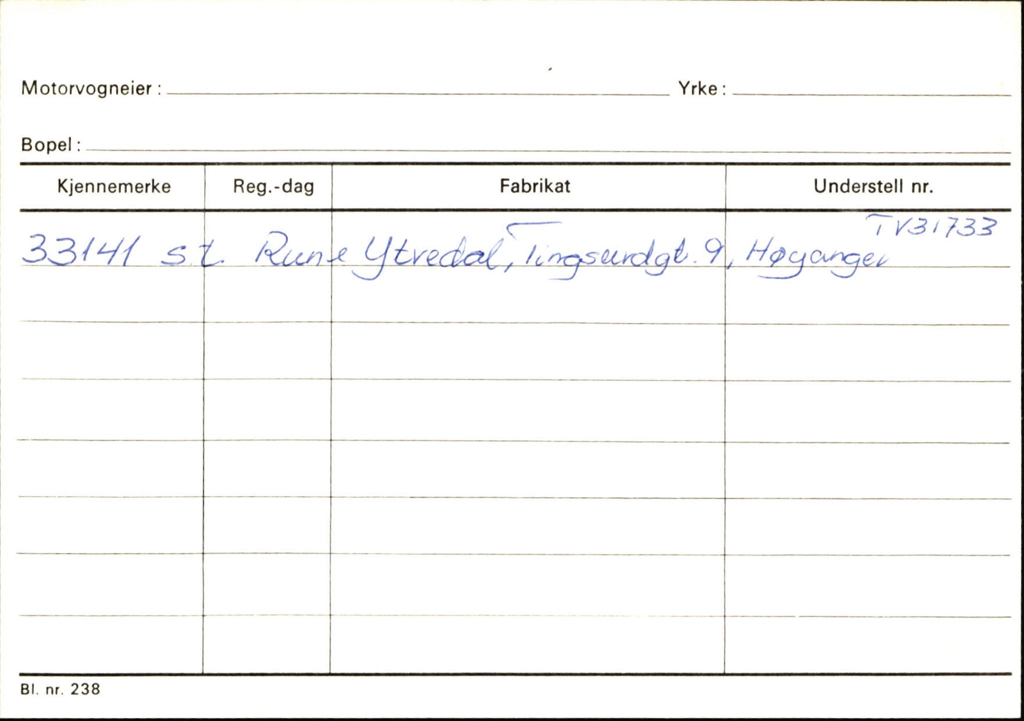 Statens vegvesen, Sogn og Fjordane vegkontor, AV/SAB-A-5301/4/F/L0131: Eigarregister Høyanger P-Å. Stryn S-Å, 1945-1975, s. 907