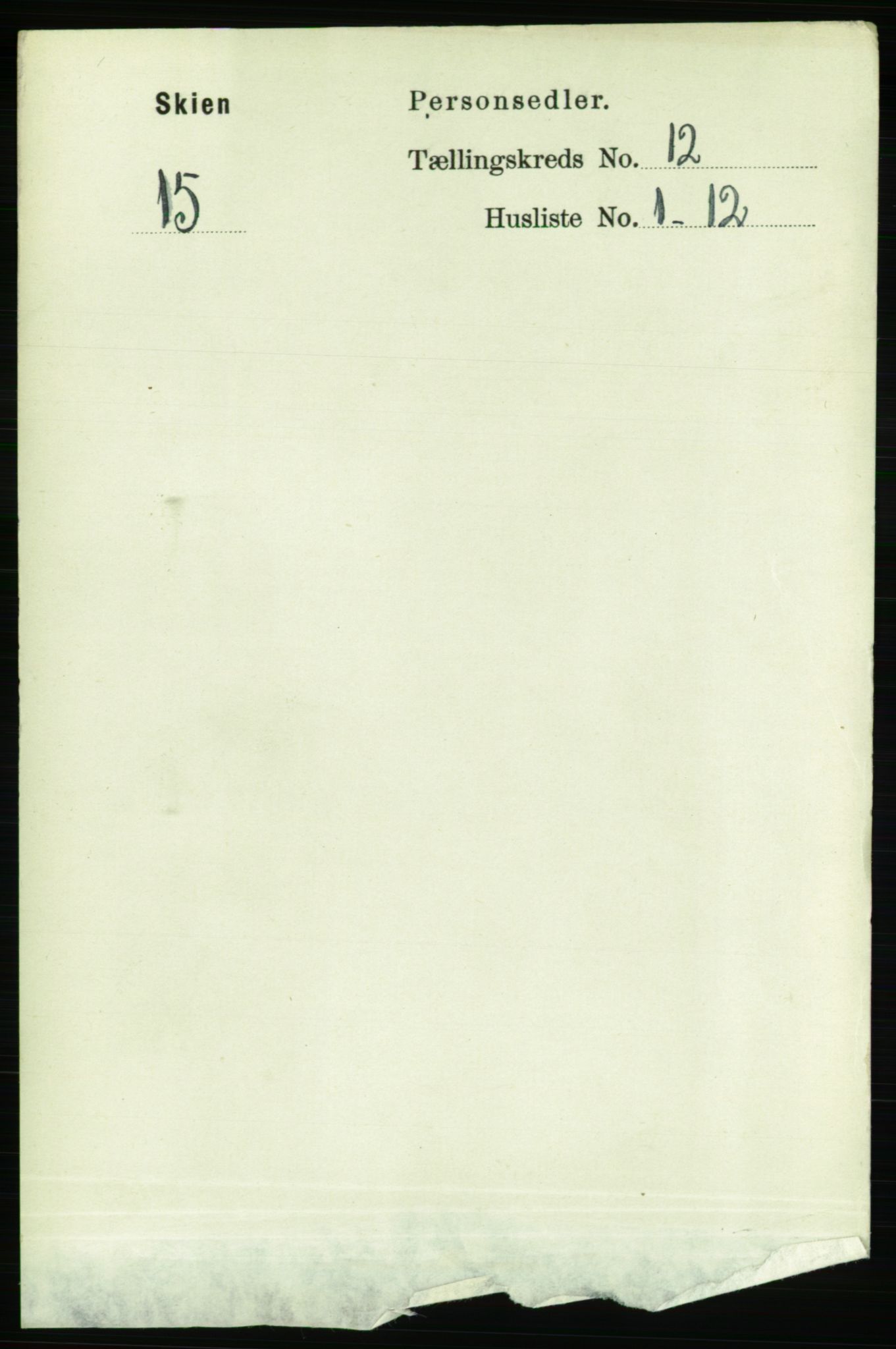 RA, Folketelling 1891 for 0806 Skien kjøpstad, 1891, s. 3956