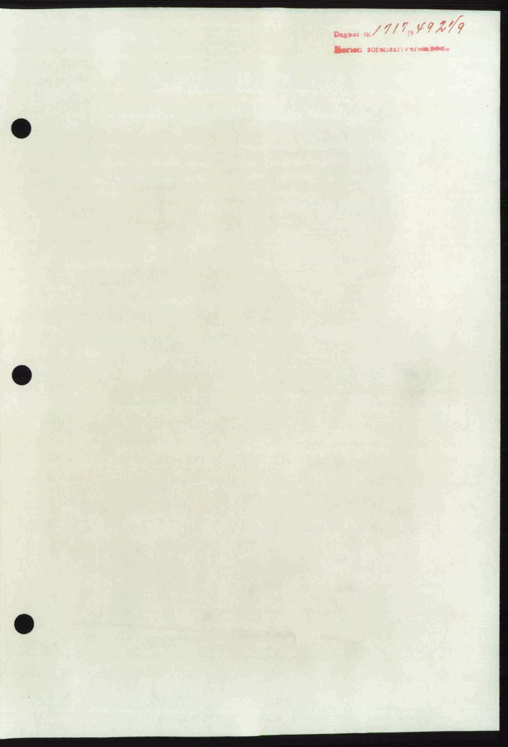 Horten sorenskriveri, SAKO/A-133/G/Ga/Gaa/L0013: Pantebok nr. A-13, 1949-1949, Dagboknr: 1717/1949