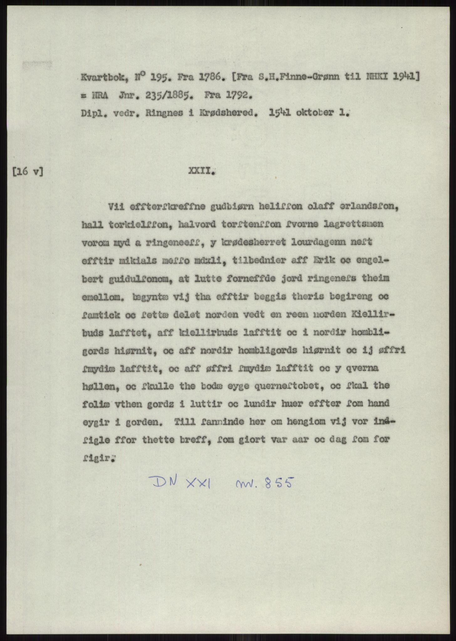 Samlinger til kildeutgivelse, Diplomavskriftsamlingen, AV/RA-EA-4053/H/Ha, s. 849