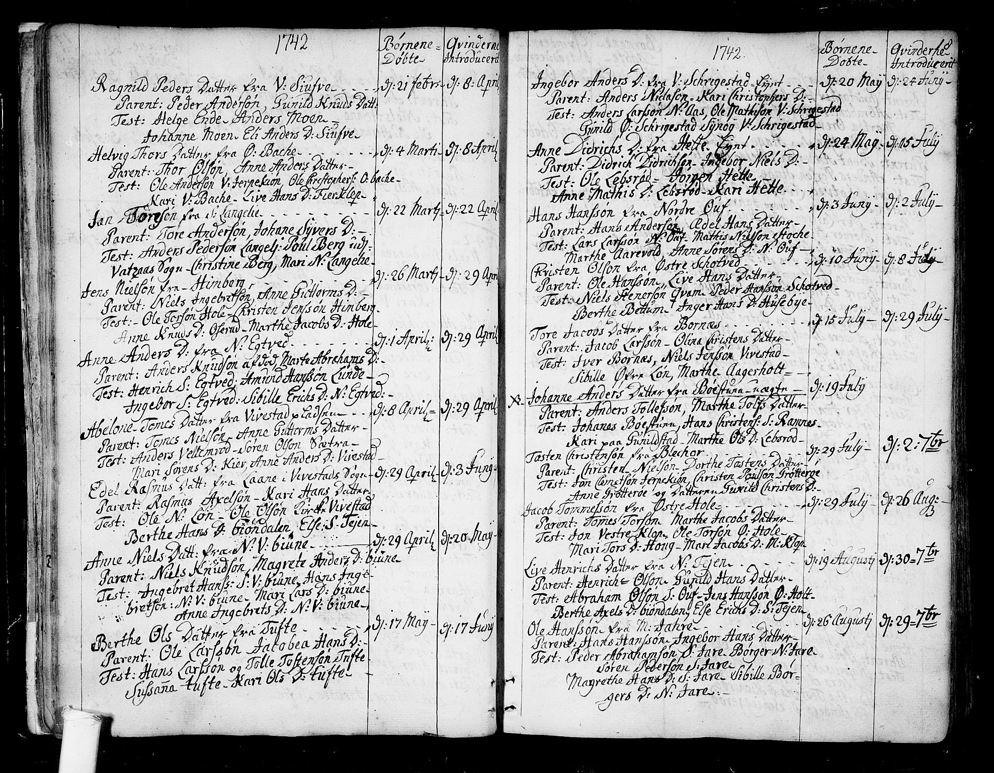 Ramnes kirkebøker, SAKO/A-314/F/Fa/L0001: Ministerialbok nr. I 1, 1732-1774, s. 18