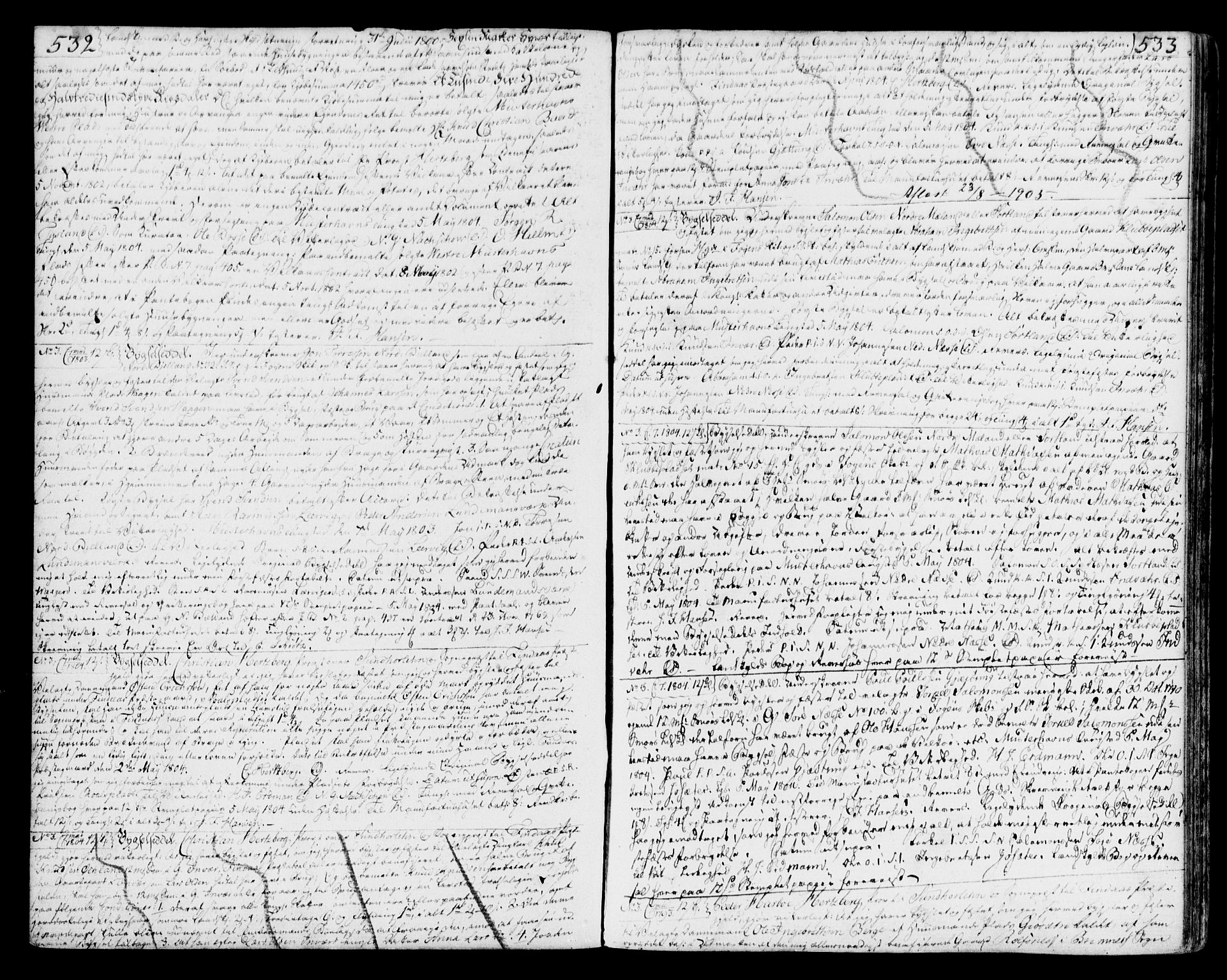 Sunnhordland sorenskrivar, SAB/A-2401/1/G/Gb/Gbe/L0008: Pantebok nr. II.B.e.6, 1783-1808, s. 532-533