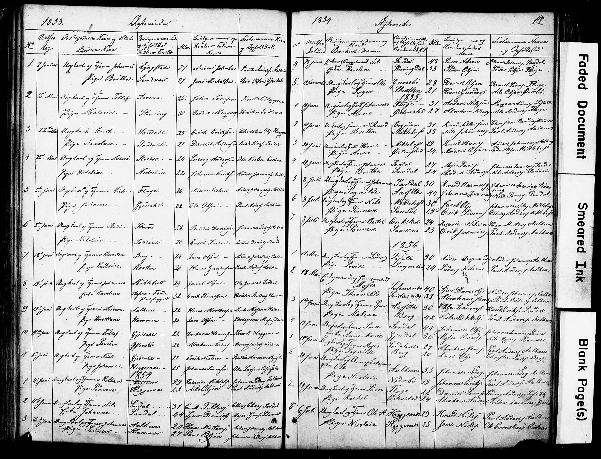 Jølster sokneprestembete, AV/SAB-A-80701/H/Hab/Haba/L0001: Klokkerbok nr. A 1, 1853-1894, s. 110