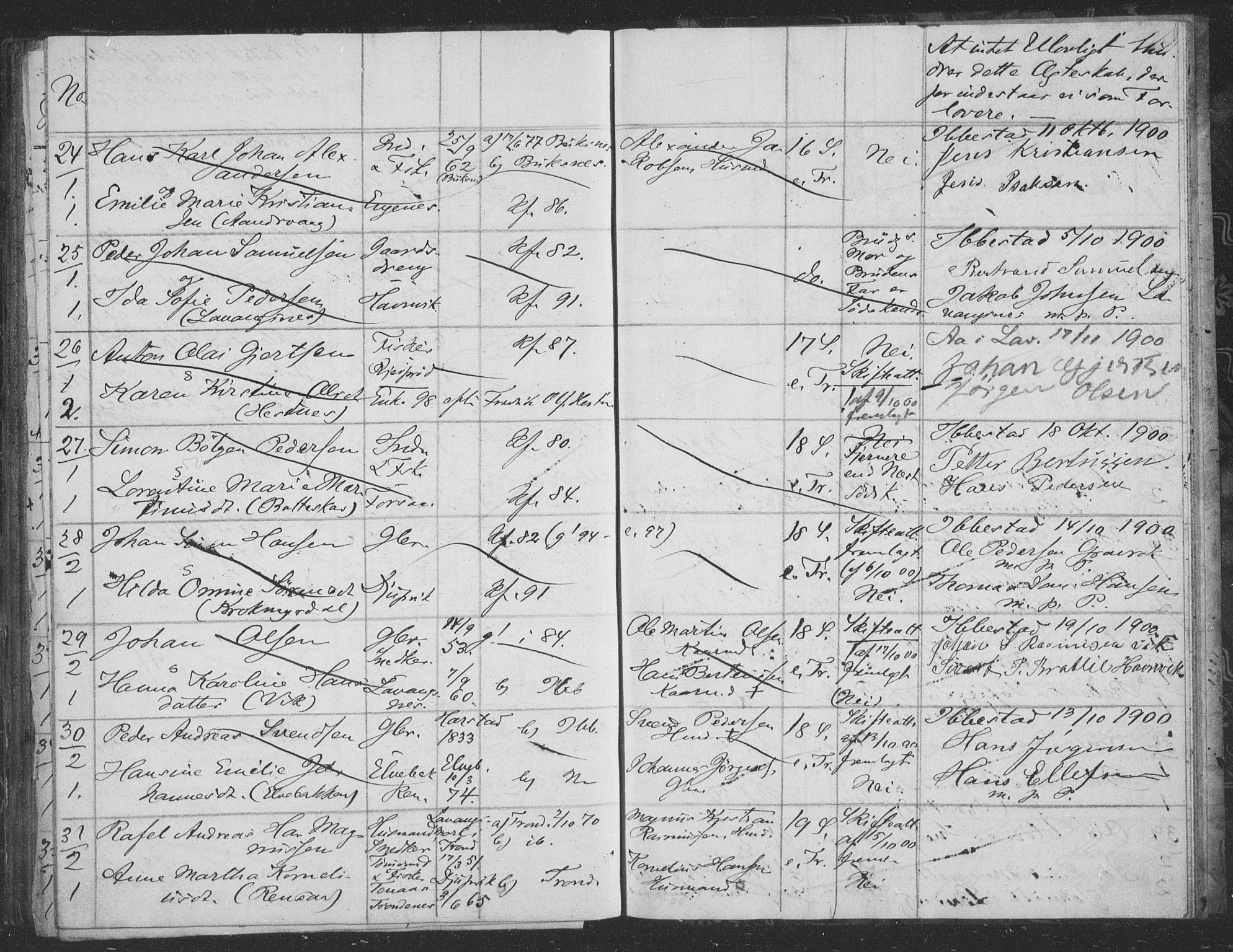 Ibestad sokneprestembete, AV/SATØ-S-0077/I/Ie/L0066: Lysningsprotokoll nr. 66, 1888-1904