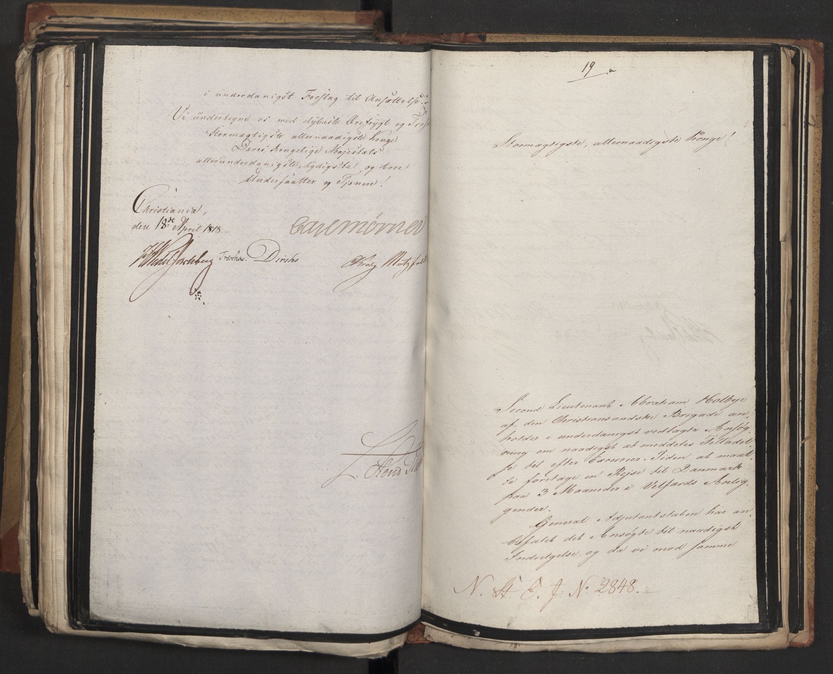 Statsrådsavdelingen i Stockholm, AV/RA-S-1003/D/Da/L0013: Regjeringsinnstillinger nr. 2761-2889, 1818, s. 493