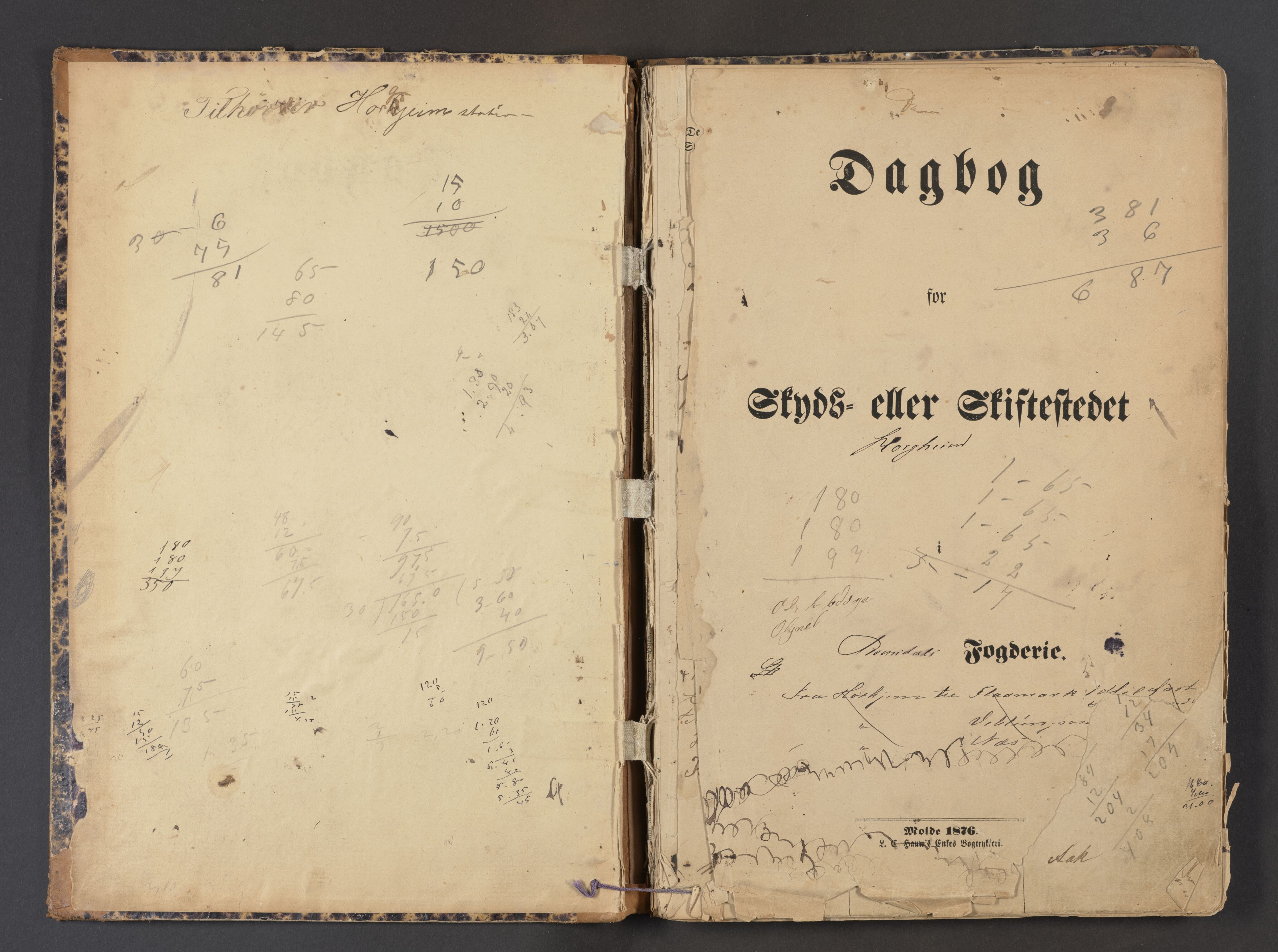 Horgheim gjestgiveri og skysstasjon, ROMS/R.Ark.1899/F/L0001: Skyssdagbok for Horgheim Stasjon, 1878-1883
