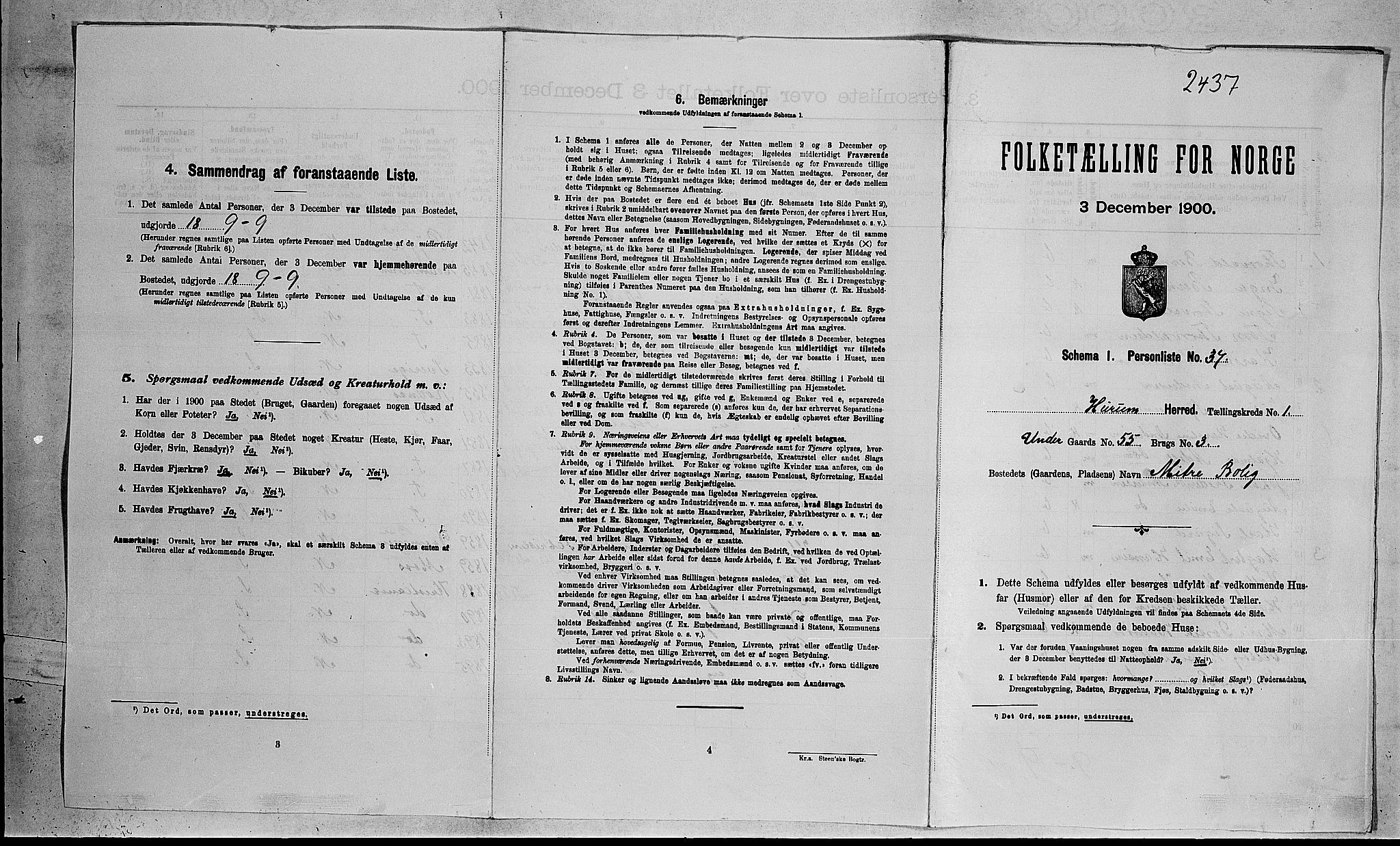 RA, Folketelling 1900 for 0628 Hurum herred, 1900, s. 148