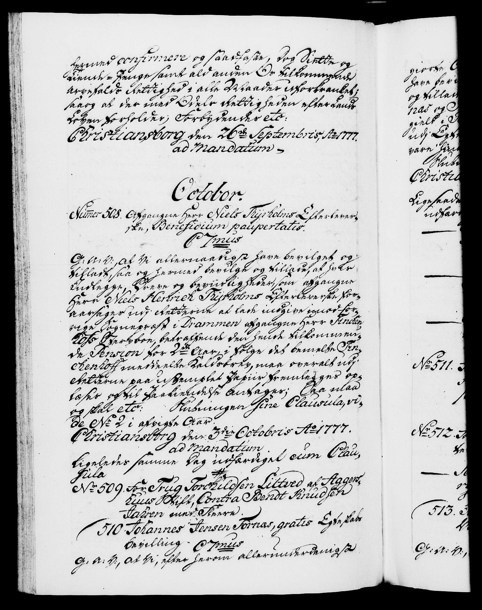 Danske Kanselli 1572-1799, RA/EA-3023/F/Fc/Fca/Fcaa/L0047: Norske registre, 1776-1778, s. 601b