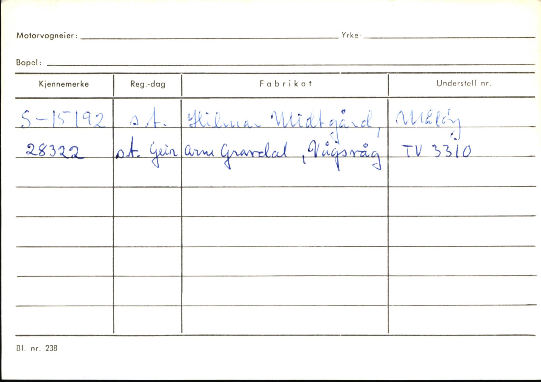 Statens vegvesen, Sogn og Fjordane vegkontor, AV/SAB-A-5301/4/F/L0145: Registerkort Vågsøy S-Å. Årdal I-P, 1945-1975, s. 729