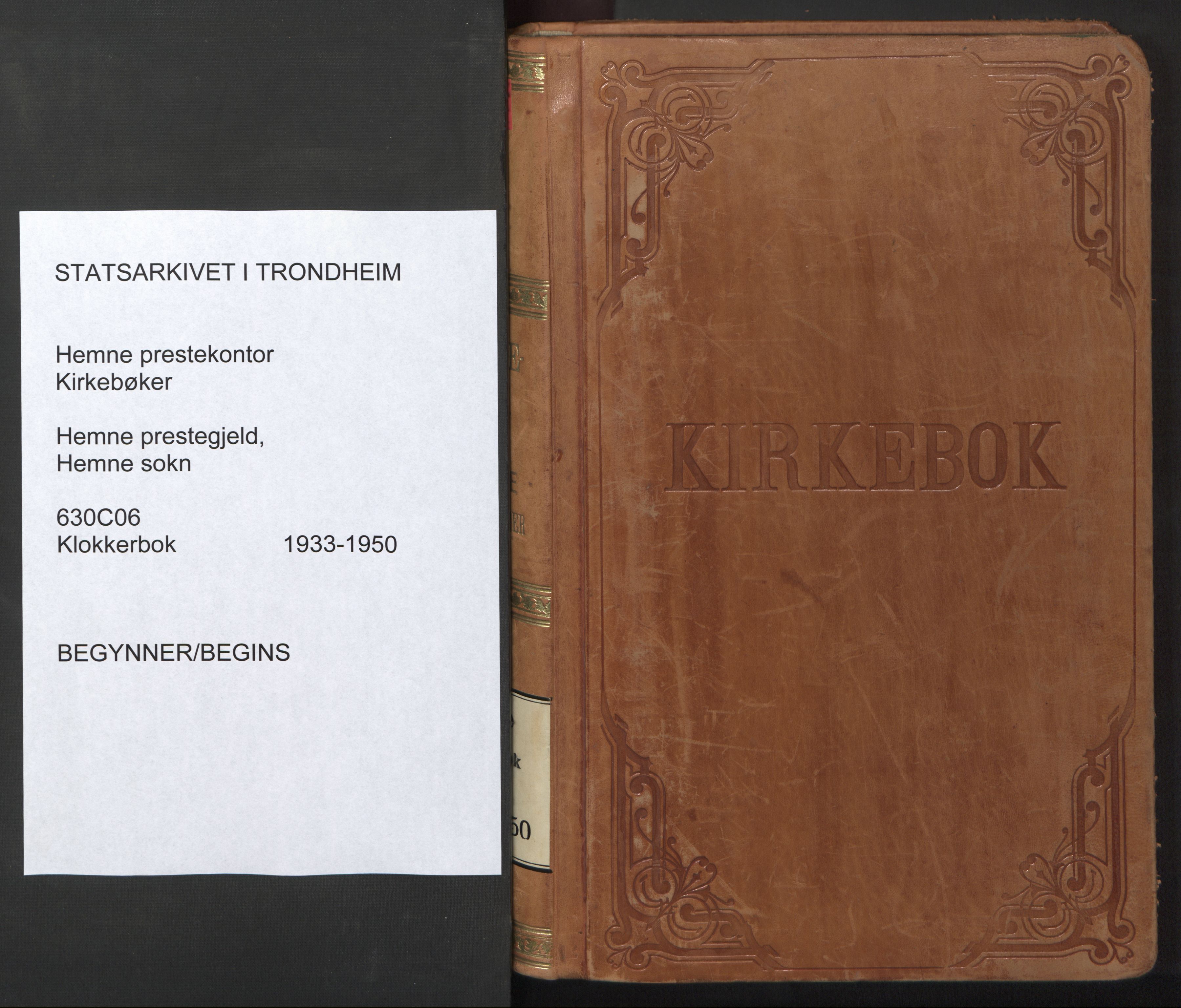 Ministerialprotokoller, klokkerbøker og fødselsregistre - Sør-Trøndelag, AV/SAT-A-1456/630/L0508: Klokkerbok nr. 630C06, 1933-1950