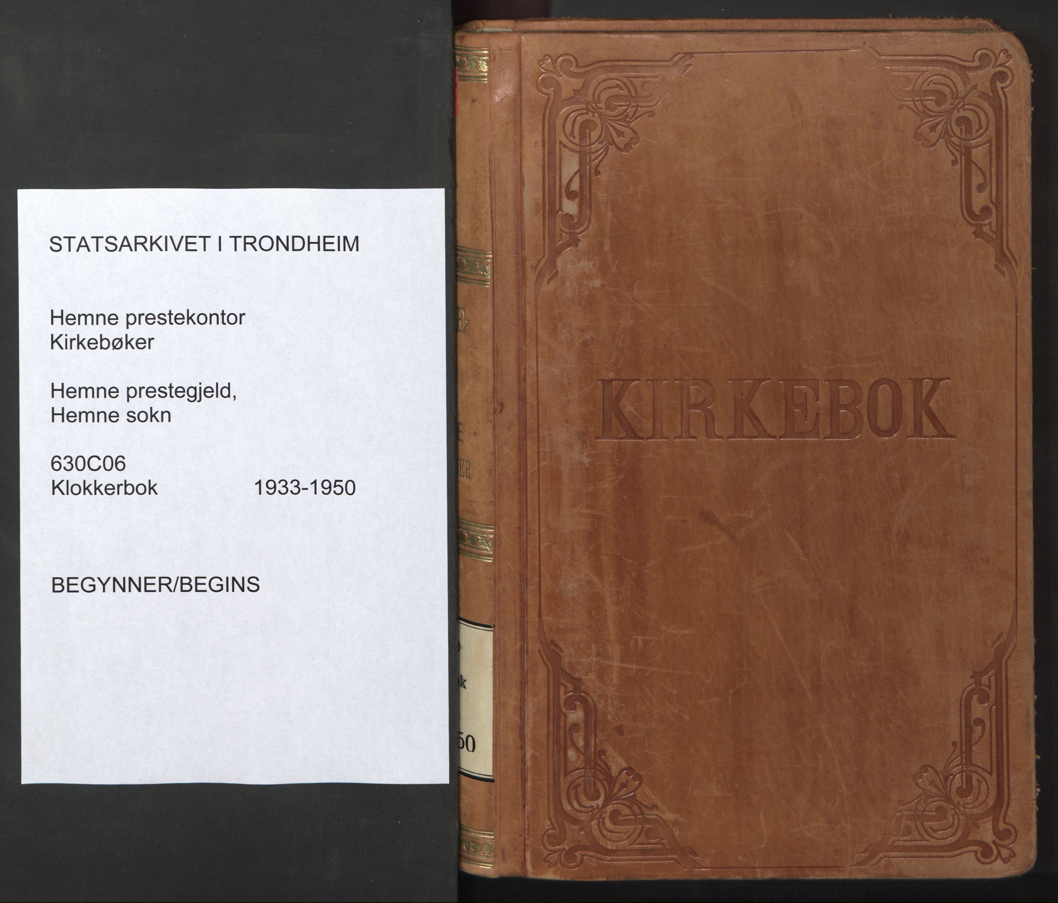 Ministerialprotokoller, klokkerbøker og fødselsregistre - Sør-Trøndelag, SAT/A-1456/630/L0508: Klokkerbok nr. 630C06, 1933-1950