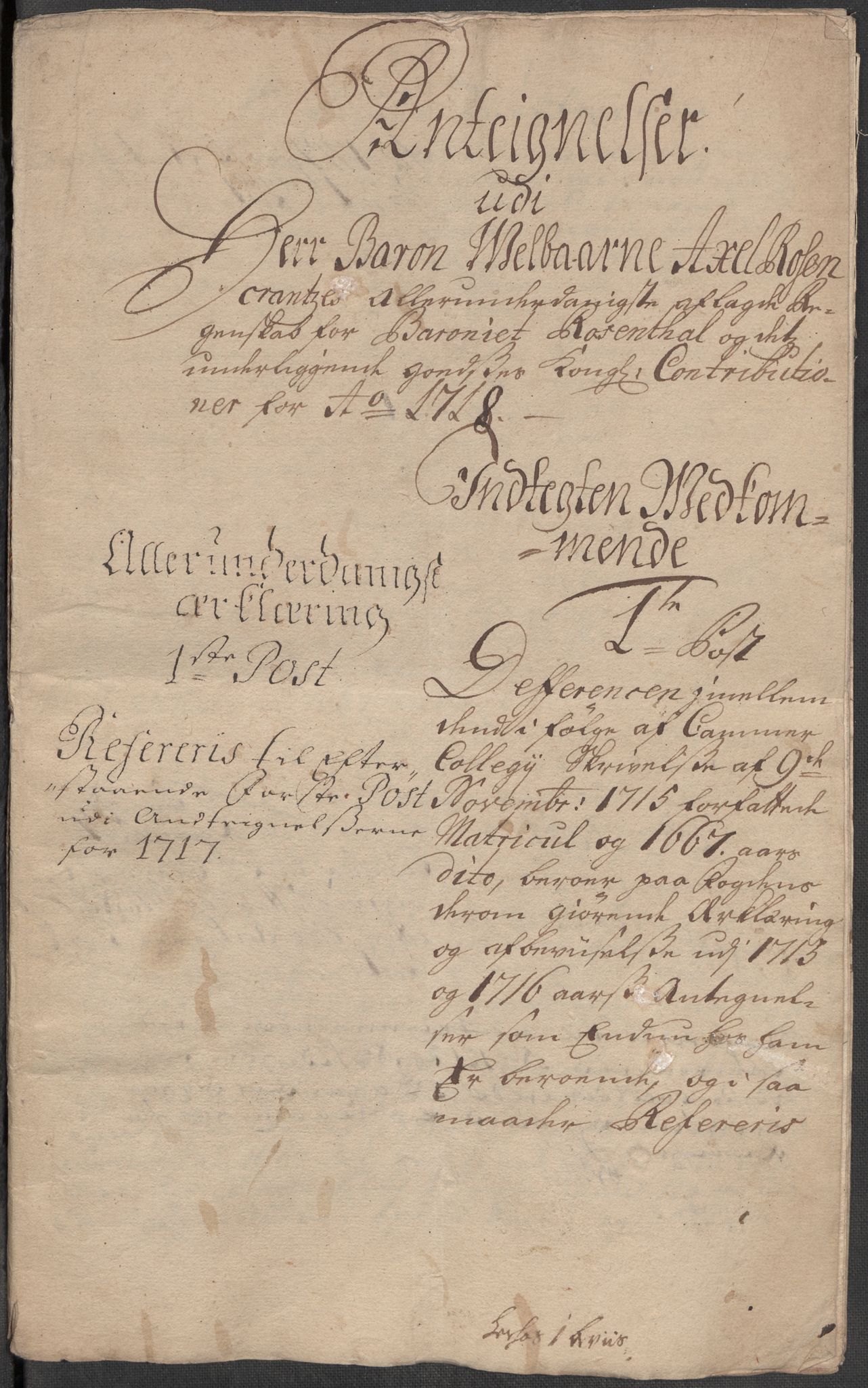 Rentekammeret inntil 1814, Reviderte regnskaper, Fogderegnskap, RA/EA-4092/R49/L3140: Fogderegnskap Rosendal Baroni, 1718-1720, s. 70