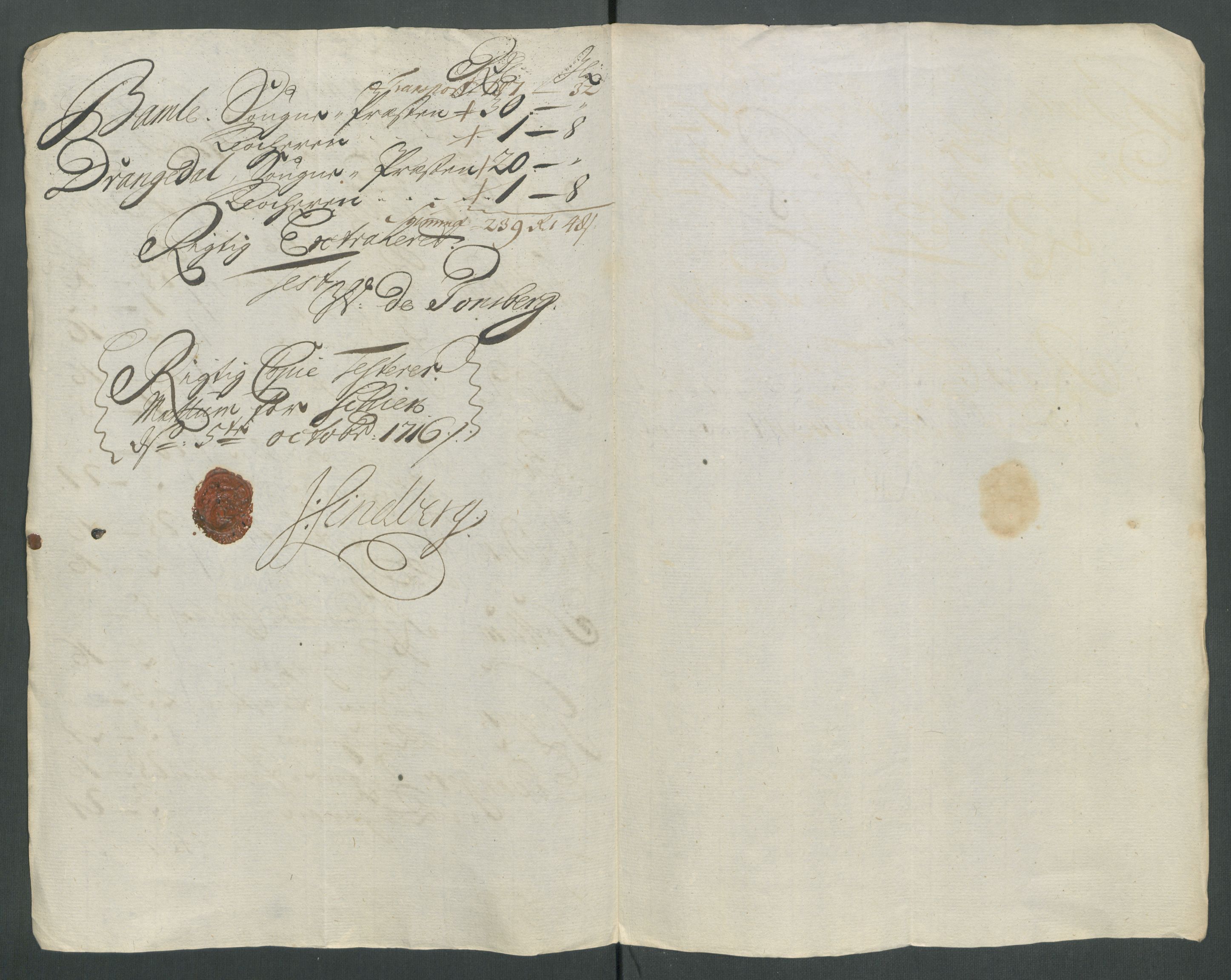 Rentekammeret inntil 1814, Reviderte regnskaper, Fogderegnskap, AV/RA-EA-4092/R36/L2128: Fogderegnskap Øvre og Nedre Telemark og Bamble, 1716, s. 156