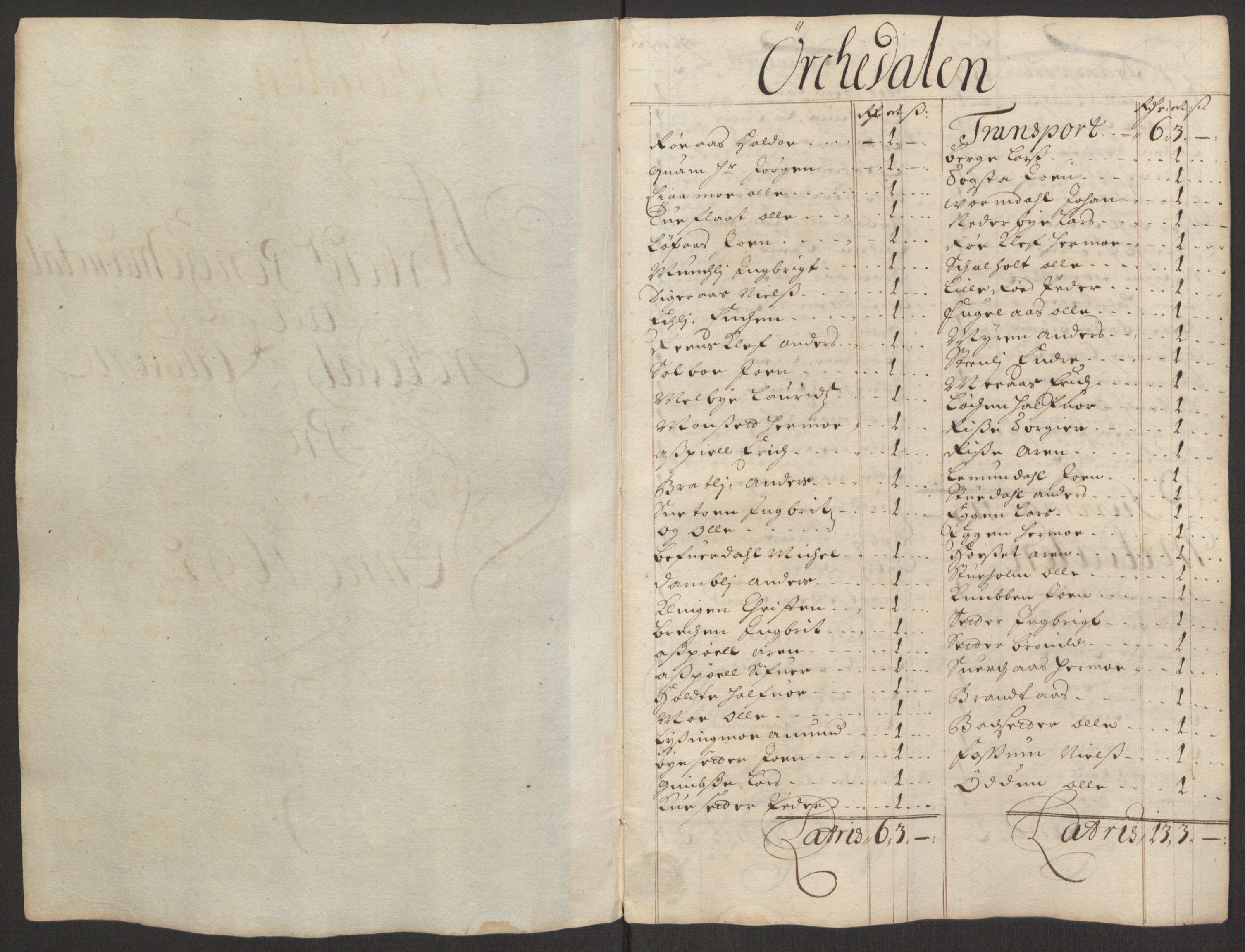 Rentekammeret inntil 1814, Reviderte regnskaper, Fogderegnskap, AV/RA-EA-4092/R60/L3945: Fogderegnskap Orkdal og Gauldal, 1695, s. 188