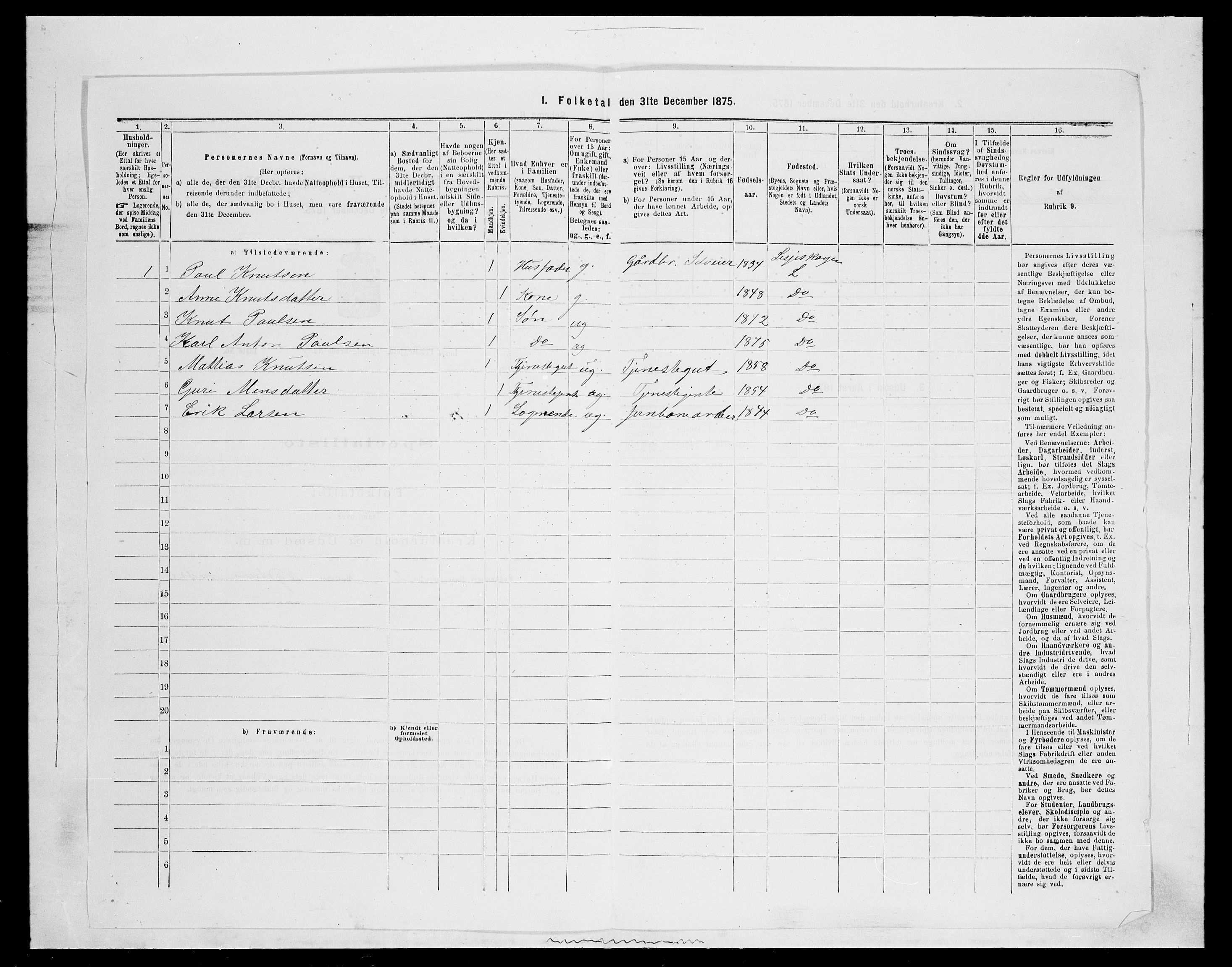 SAH, Folketelling 1875 for 0512P Lesja prestegjeld, 1875, s. 89